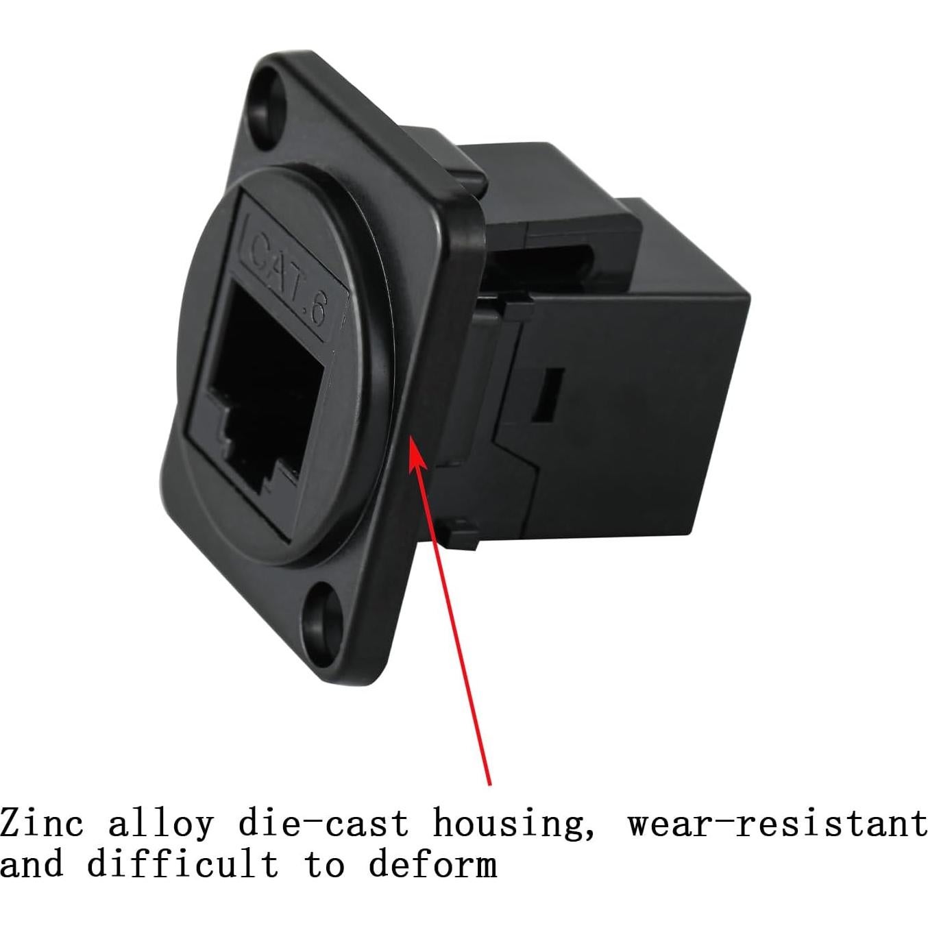 5 Conectores RJ45 Cat6 Montaje en Panel ANMBEST Hembra a Hembra