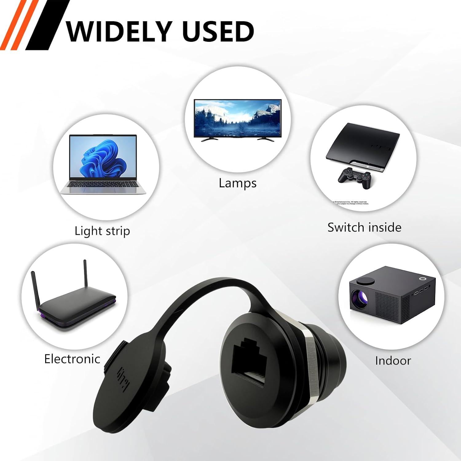 Acoplador RJ45 Hembrado a Hembrado CAT6 Montaje en Panel