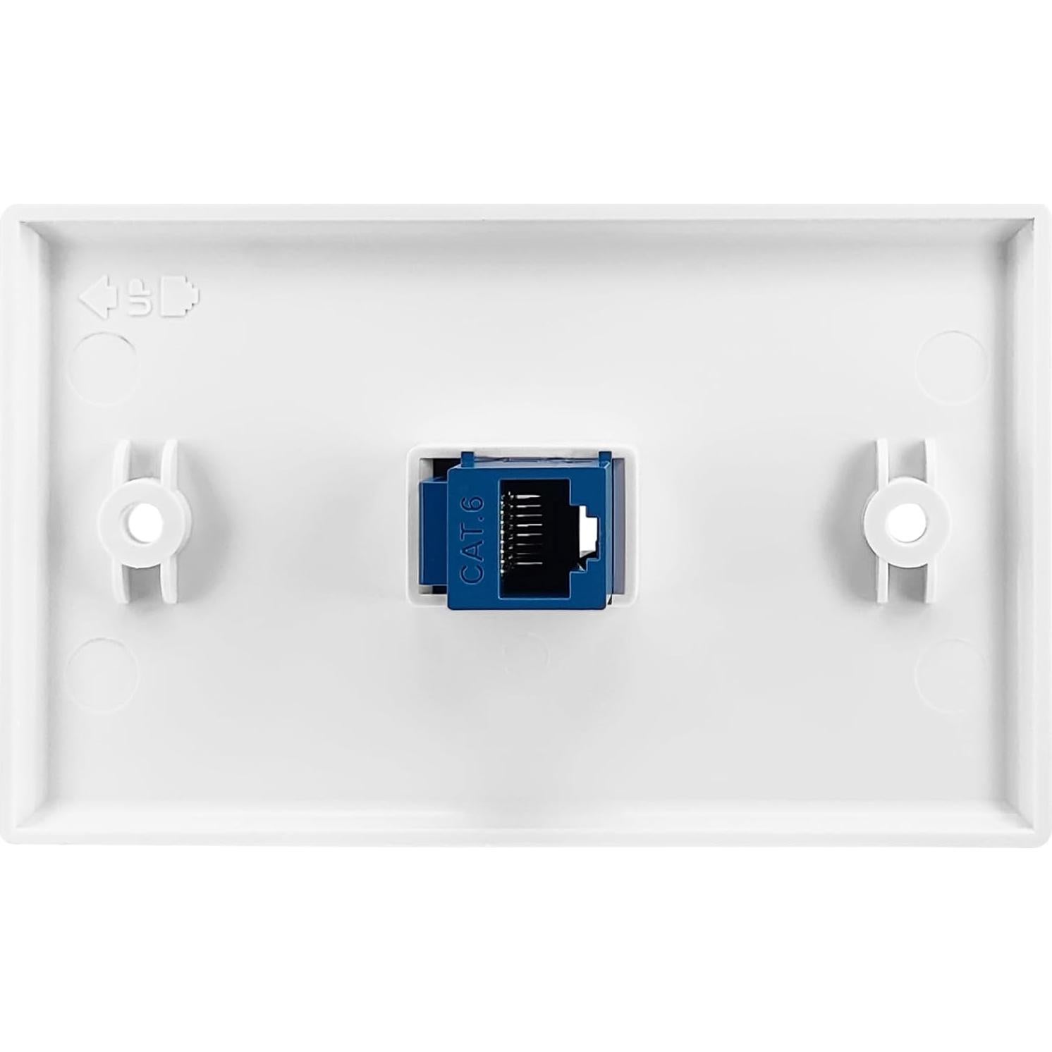 Placa de Pared Ethernet RJ45 Cat6 Hembra a Hembra BERANMEY - Paquete de 2