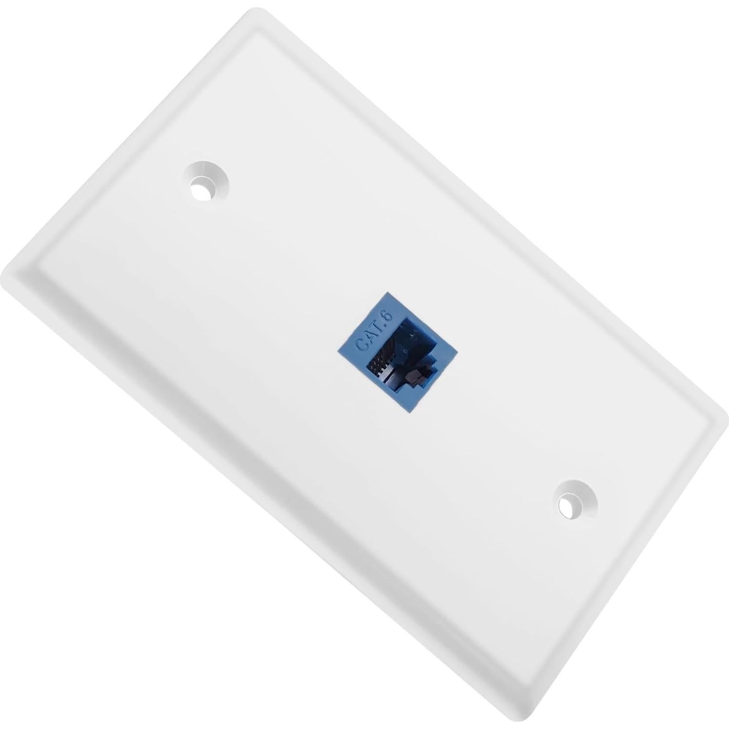 Placa de Pared Ethernet RJ45 Cat6 Hembra a Hembra BERANMEY - Paquete de 2