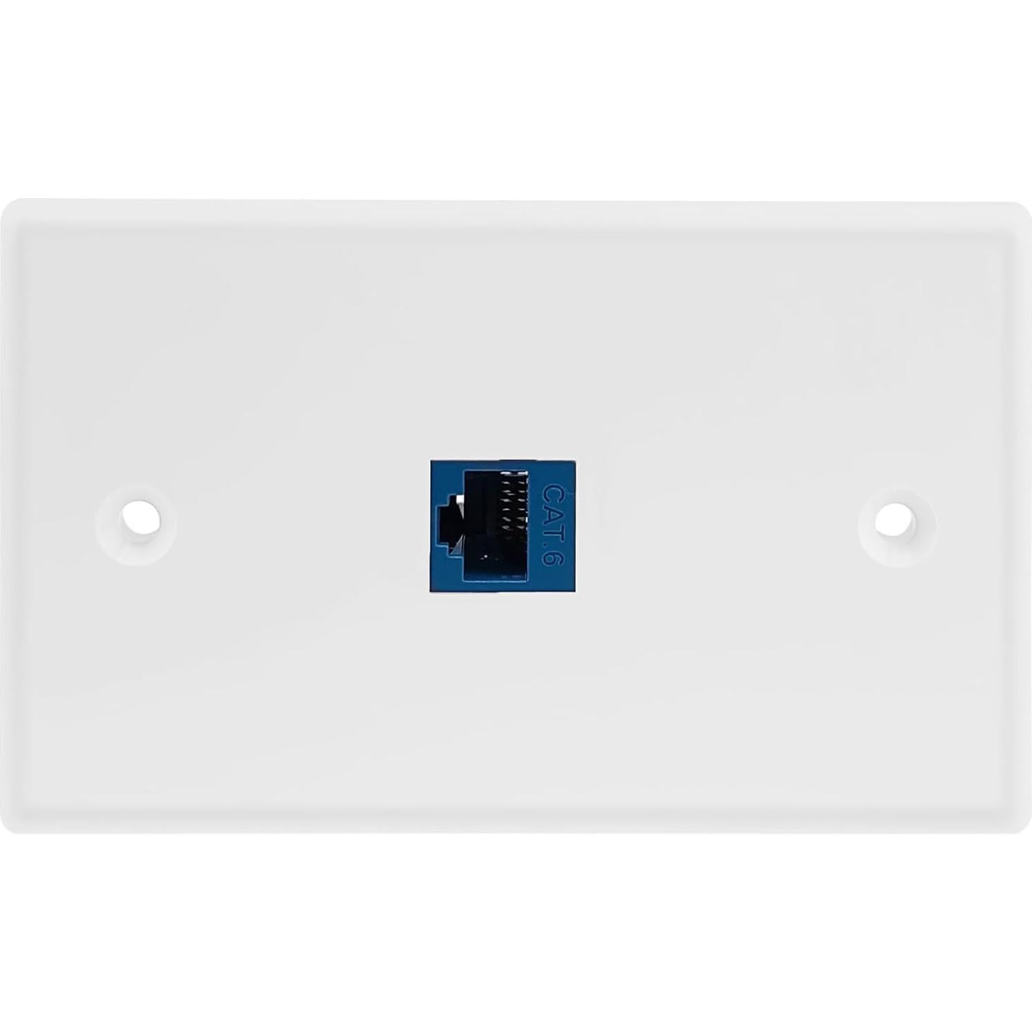 Placa de Pared Ethernet RJ45 Cat6 Hembra a Hembra BERANMEY - Paquete de 2