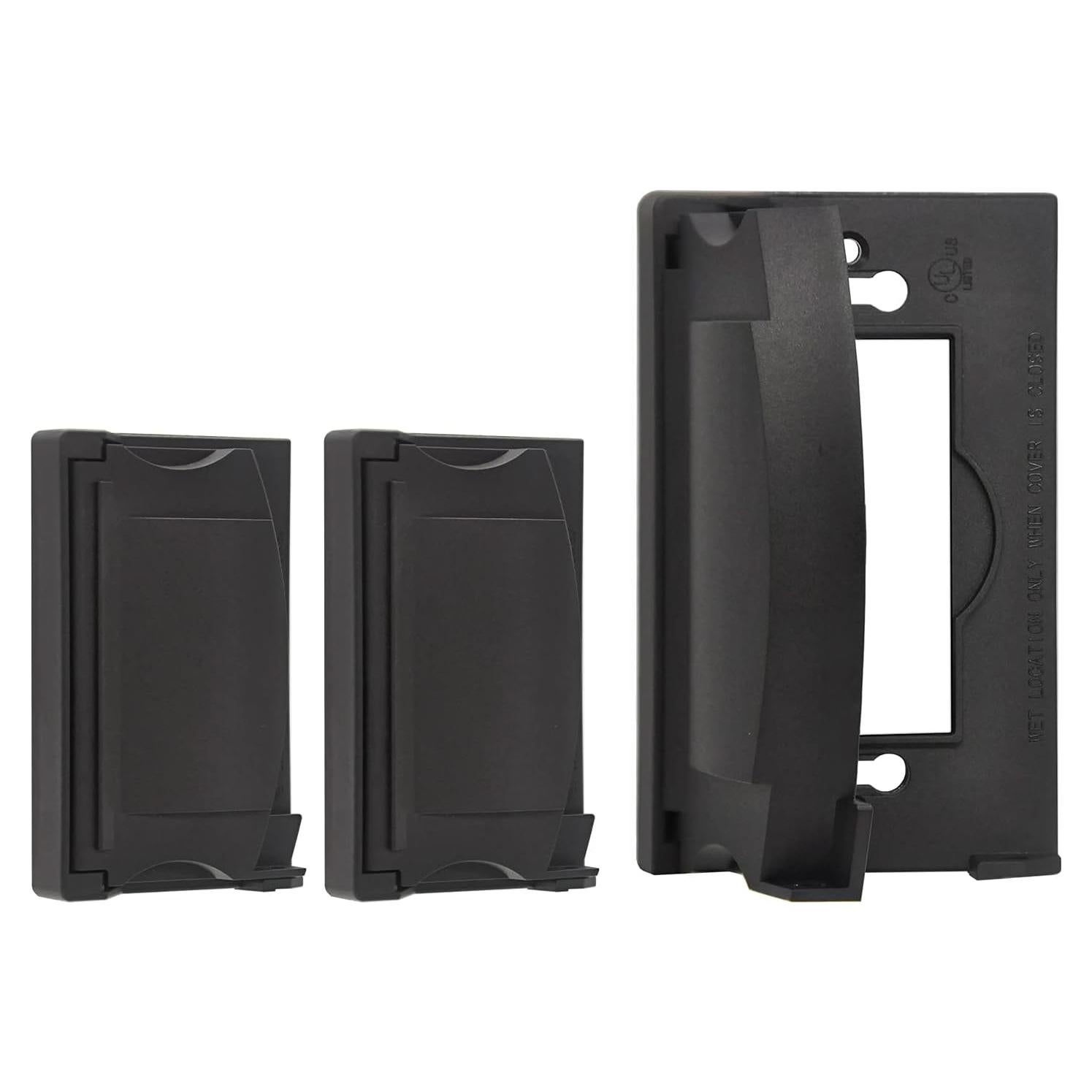 Cubierta de Placa de Pared Exterior BESTTEN 3 Unidades Negra