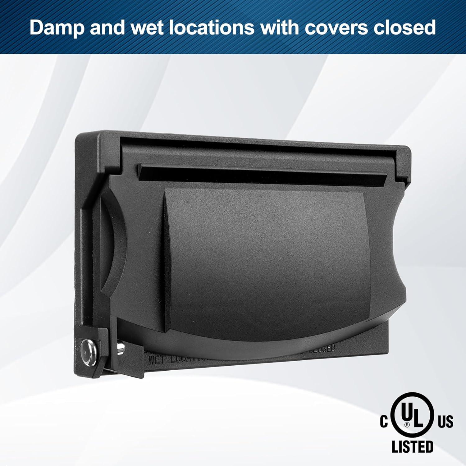 Cubierta de Placa de Pared Exterior BESTTEN 3 Unidades Negra