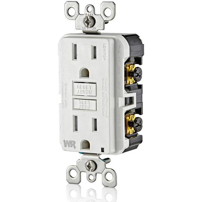 Interruptor GFCI Leviton 15A Resistente Climas Blanco LED