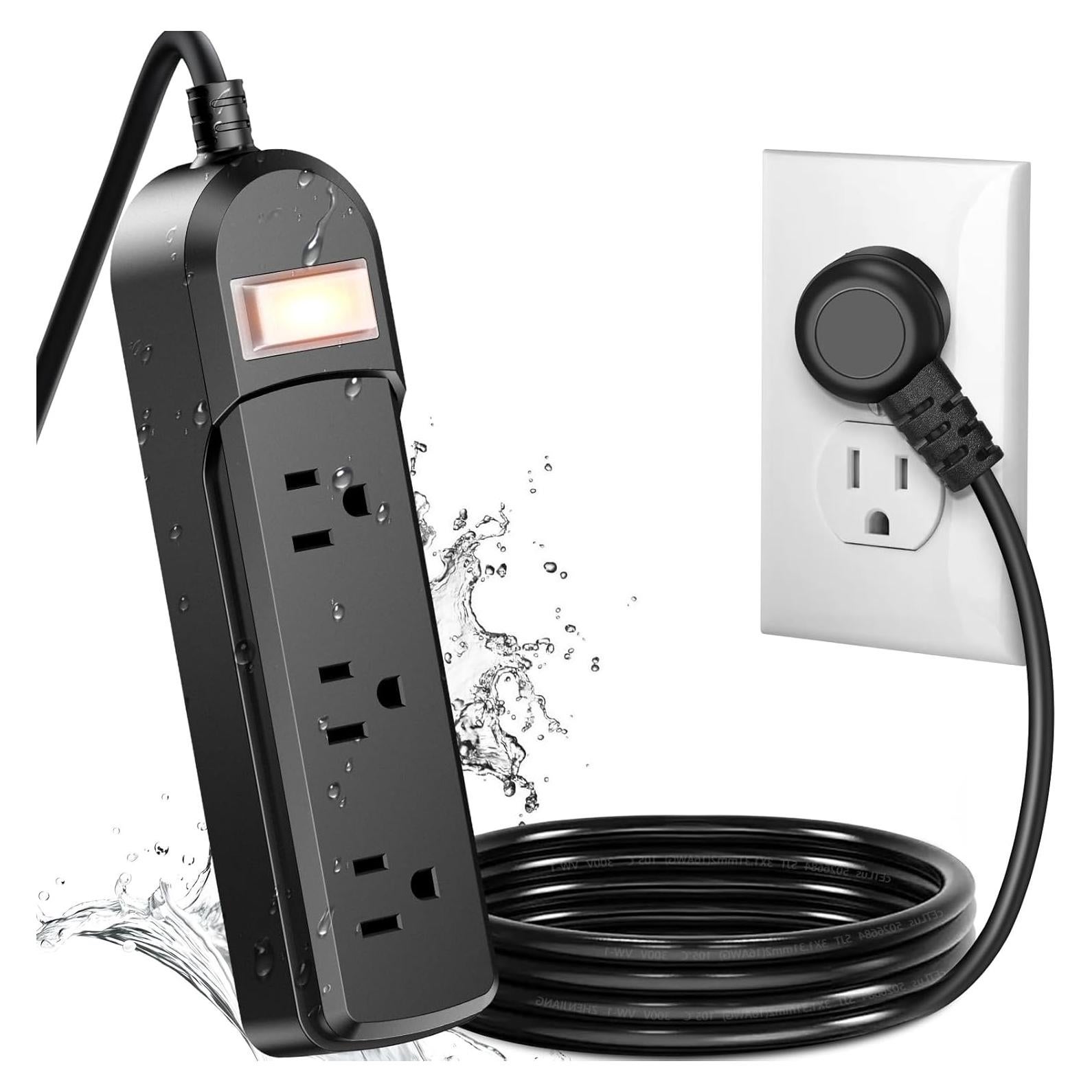 Toma de Corriente Exterior IPX6 Qiyuan 3 Salidas 1.83m