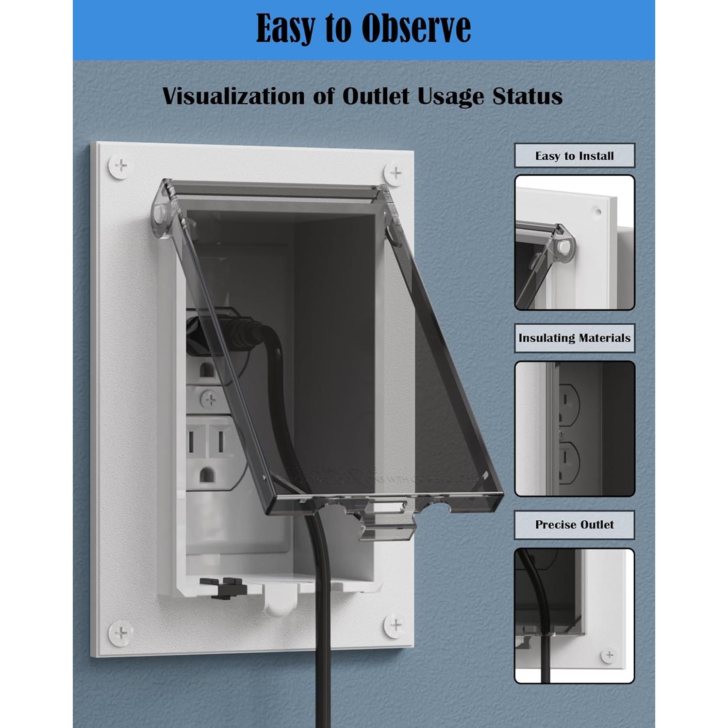 Cubierta de Enclosure Tipo 3R YasAo DBVC-1 para Exterior 2-Pack