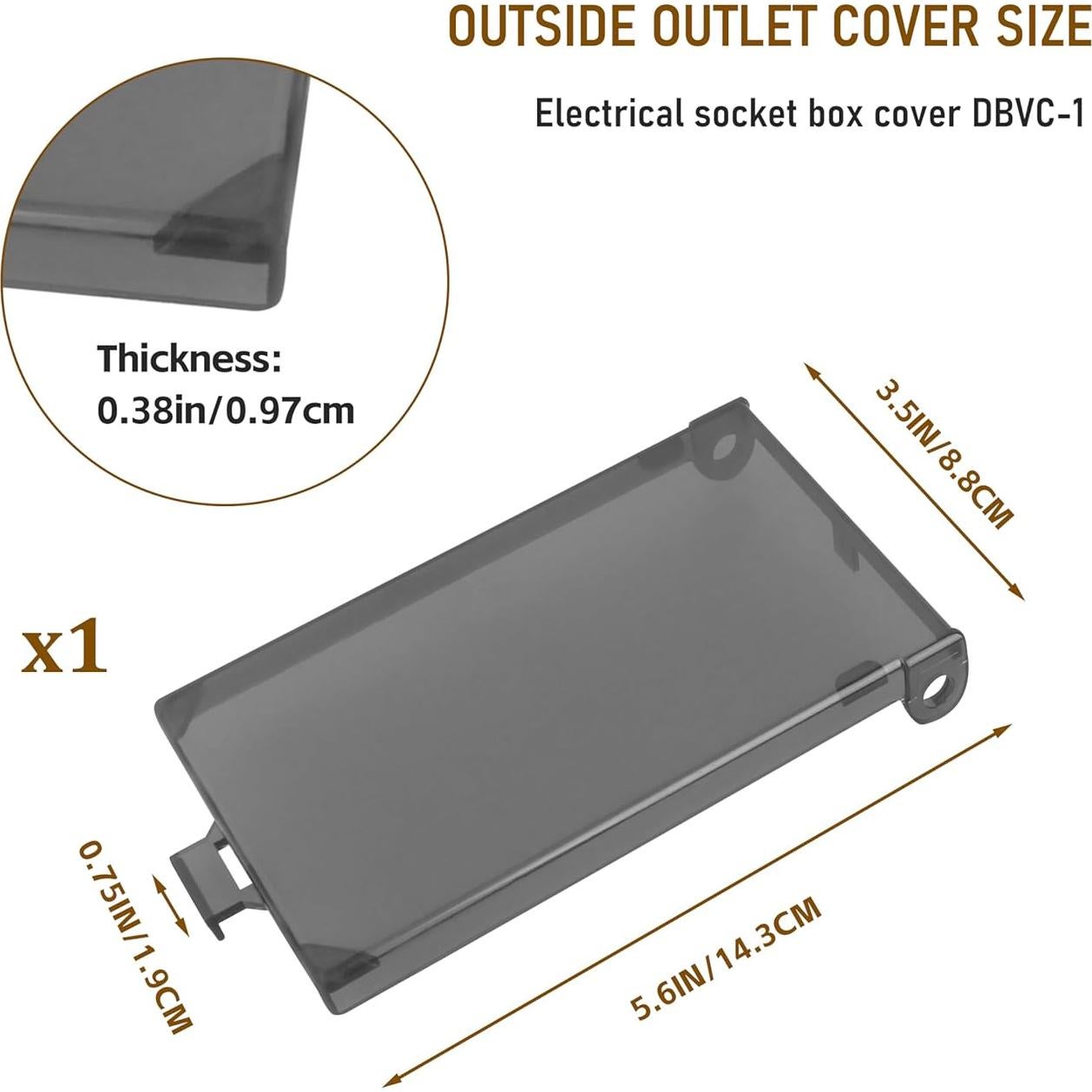 Cubierta de Salida Vertical Arlington DBVC-1 1-Gang Blanca