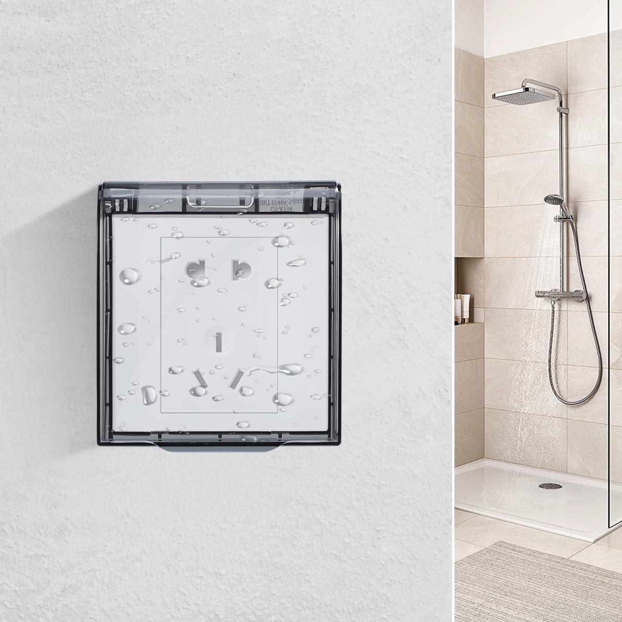 Cubierta de Enchufe Exterior Iplusmile Gris 11.5x10cm Adhesiva