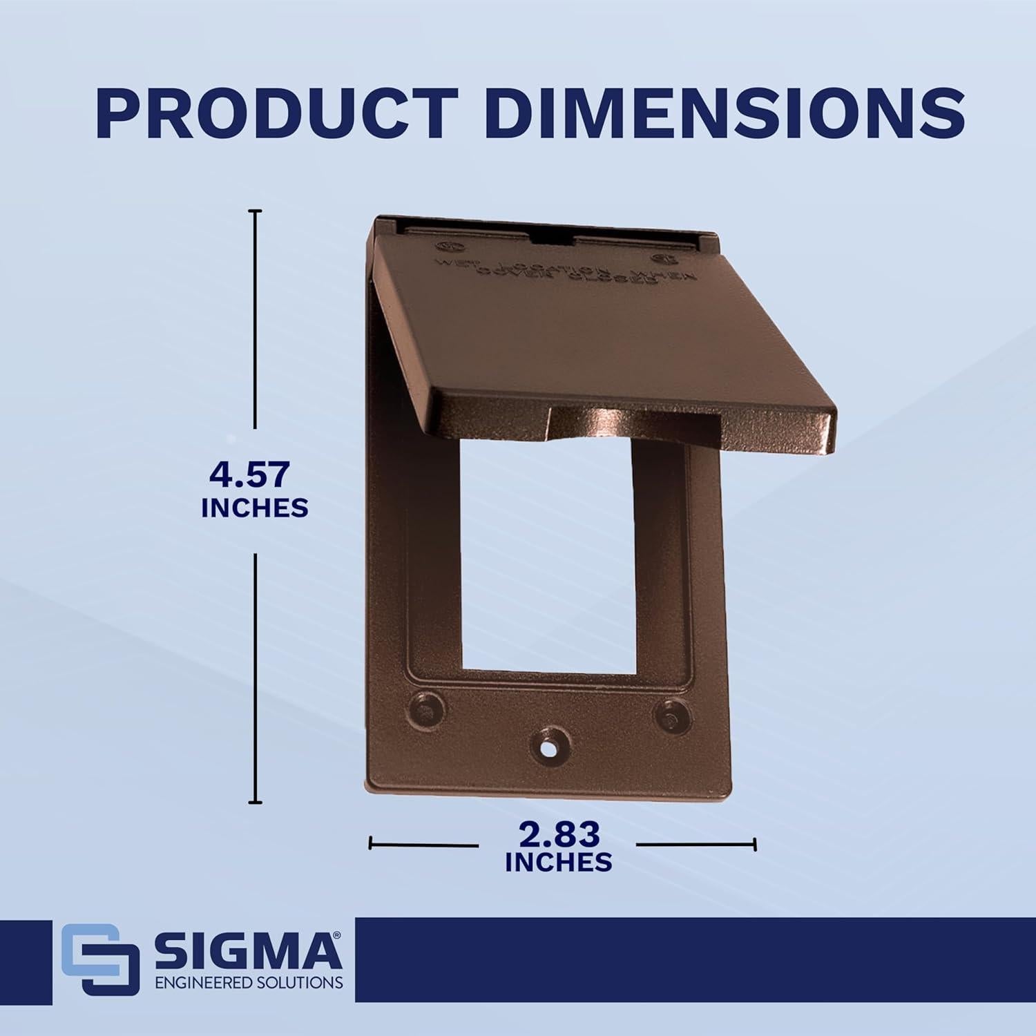 Cubierta GFCI Vertical Sigma 14248BR a Prueba de Climas Bronce