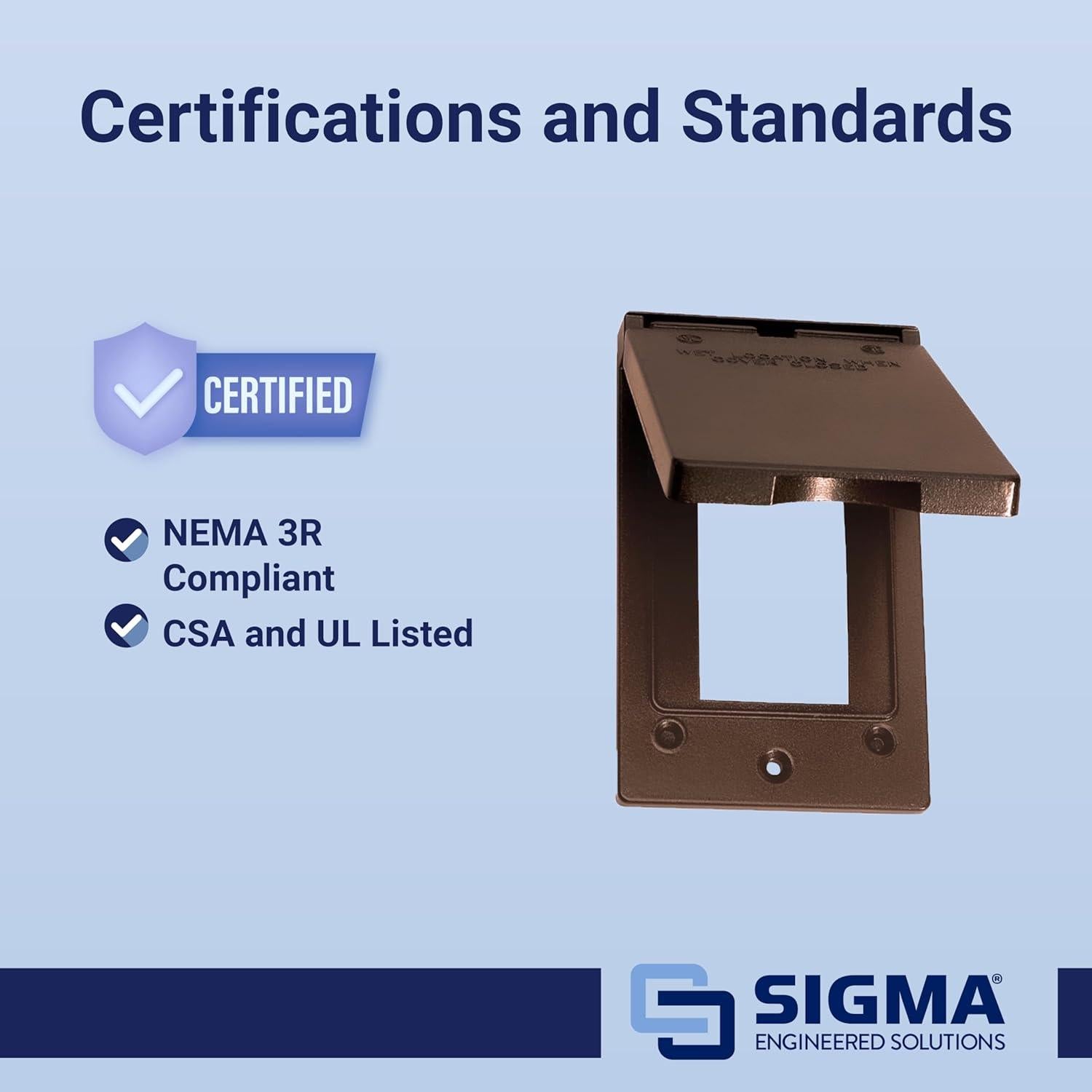 Cubierta GFCI Vertical Sigma 14248BR a Prueba de Climas Bronce