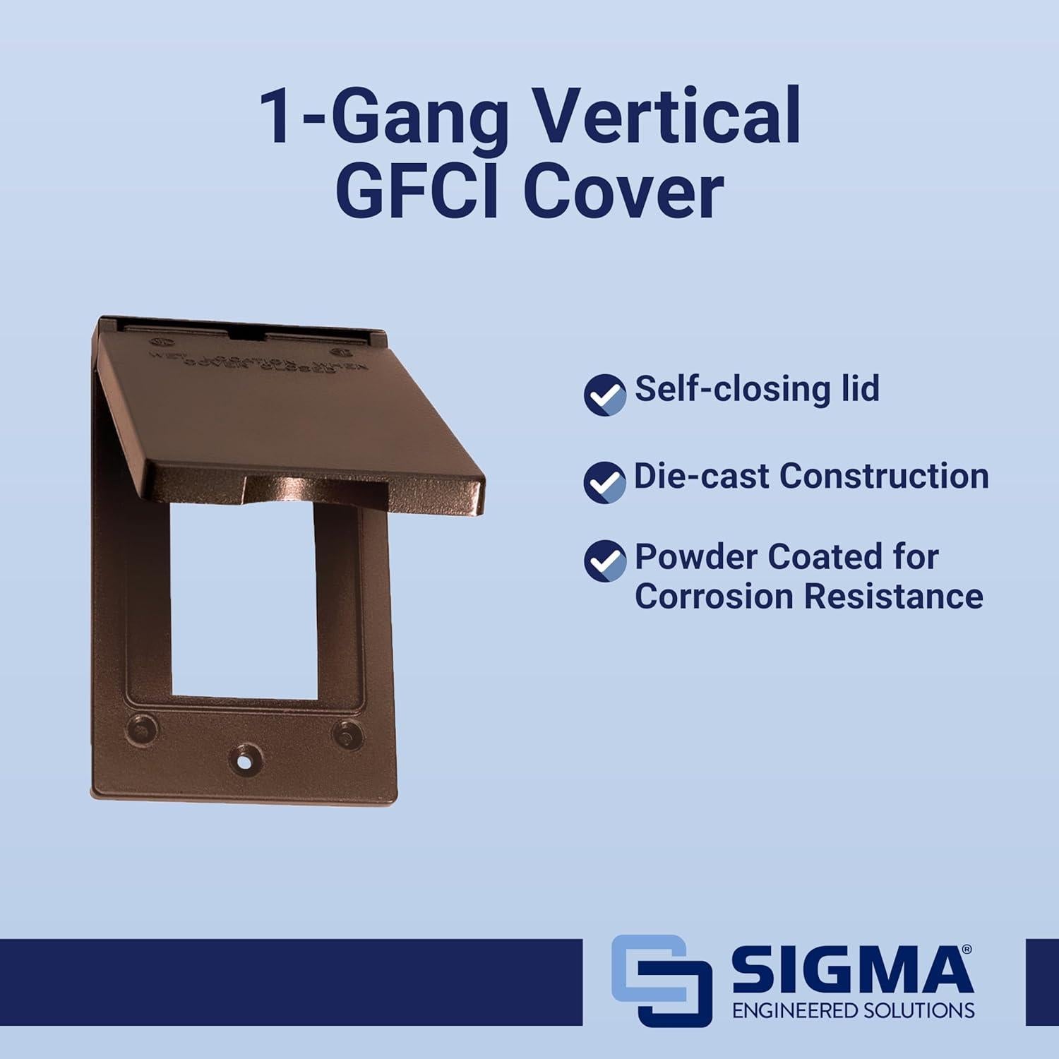 Cubierta GFCI Vertical Sigma 14248BR a Prueba de Climas Bronce