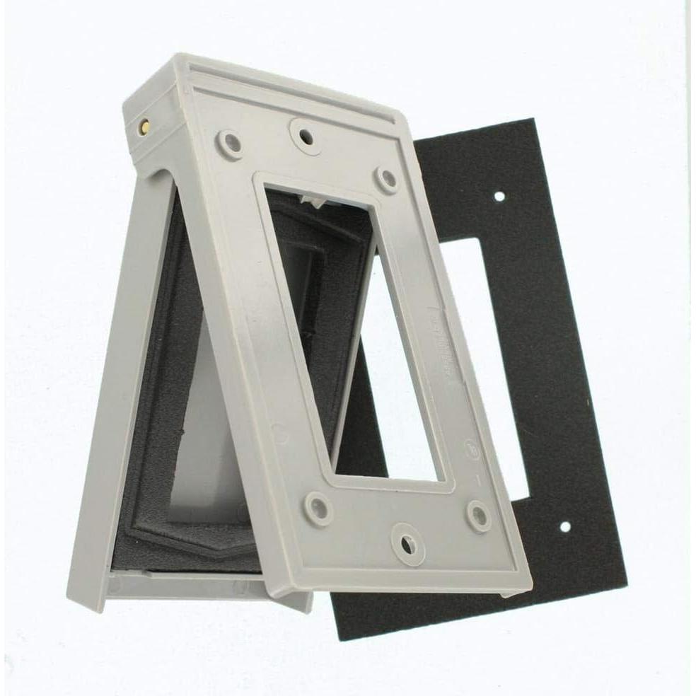 Cubierta de Pared Leviton 1-Gang Resistente a la Intemperie Gris