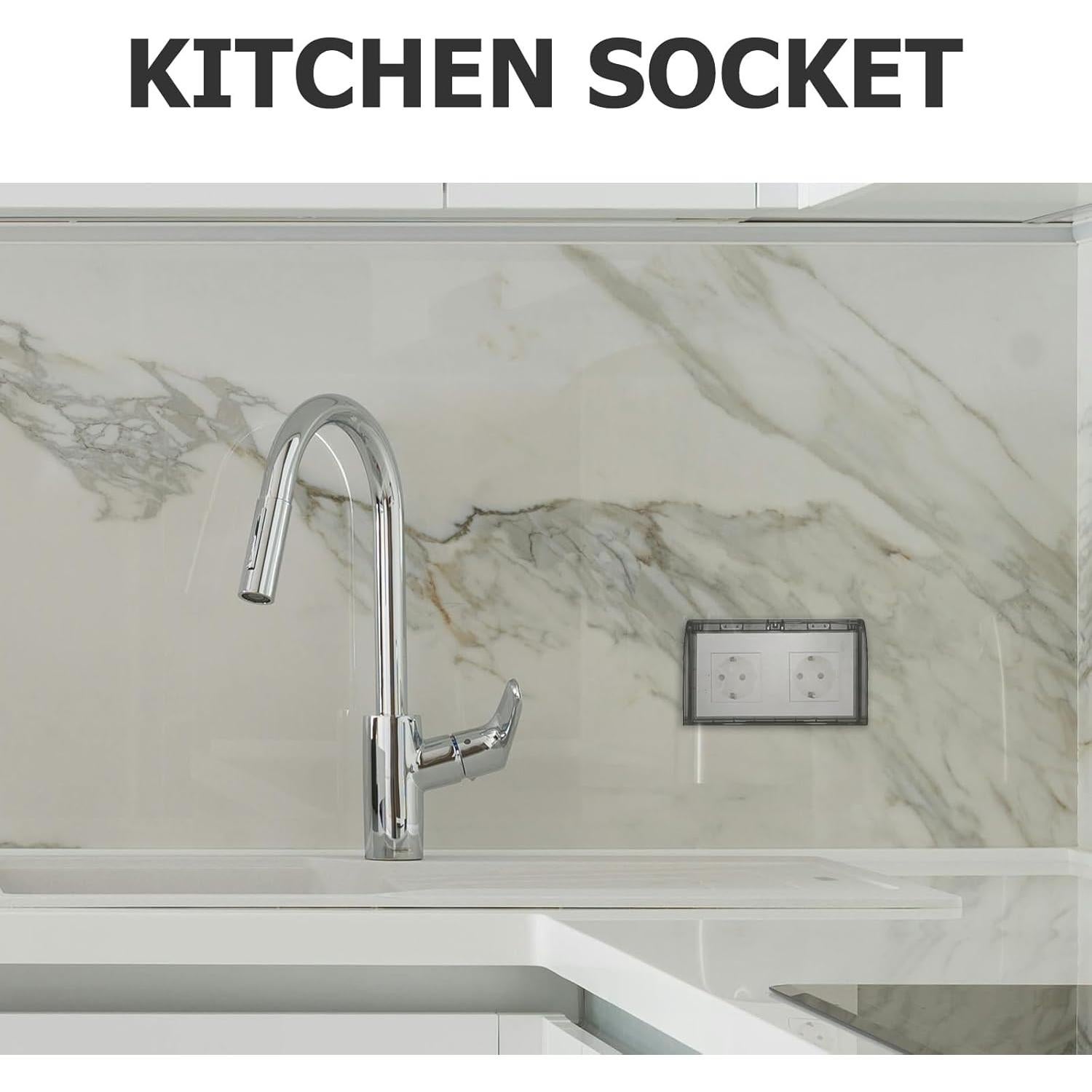 Cubierta Impermeable para Enchufe DOITOOL - Paquete de 2, Negro