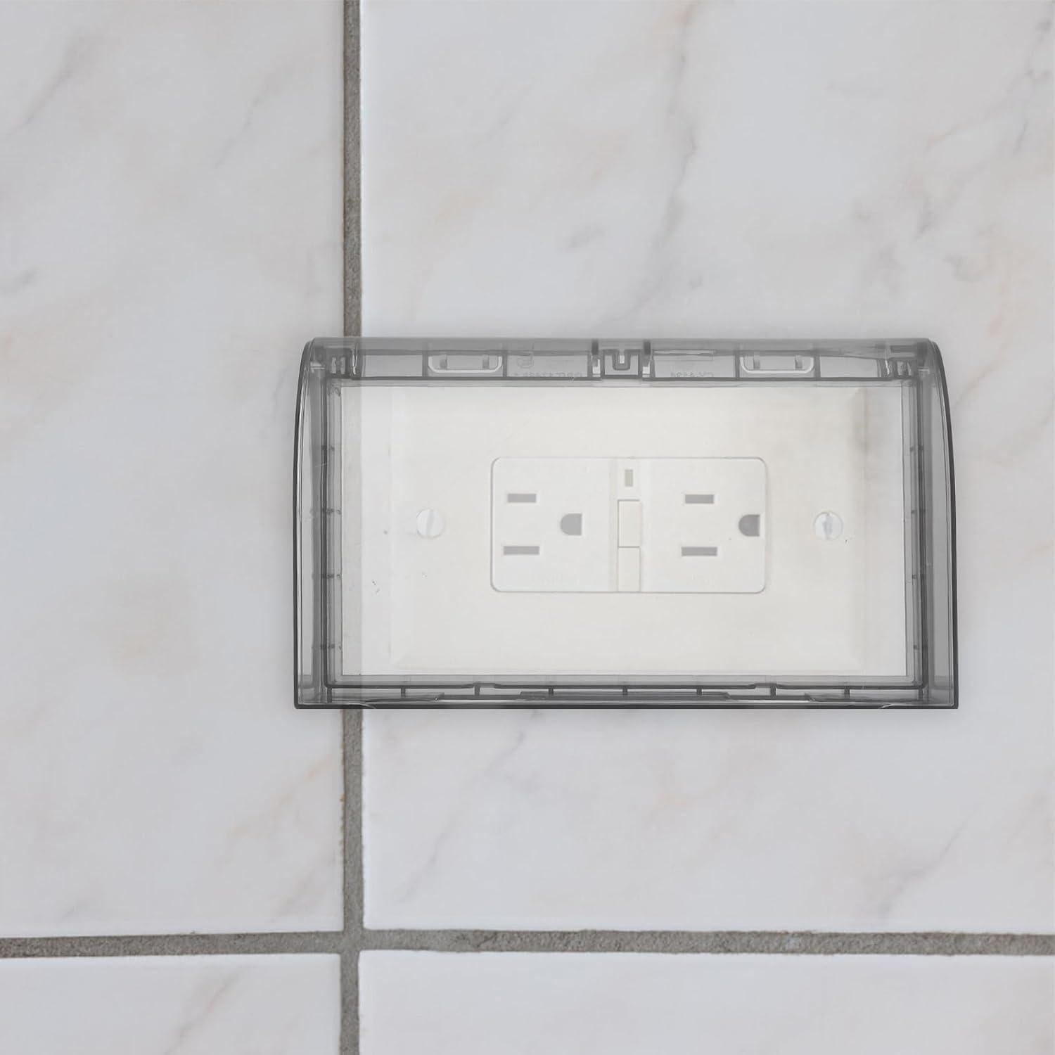 Cubierta Impermeable para Enchufe DOITOOL - Paquete de 2, Negro