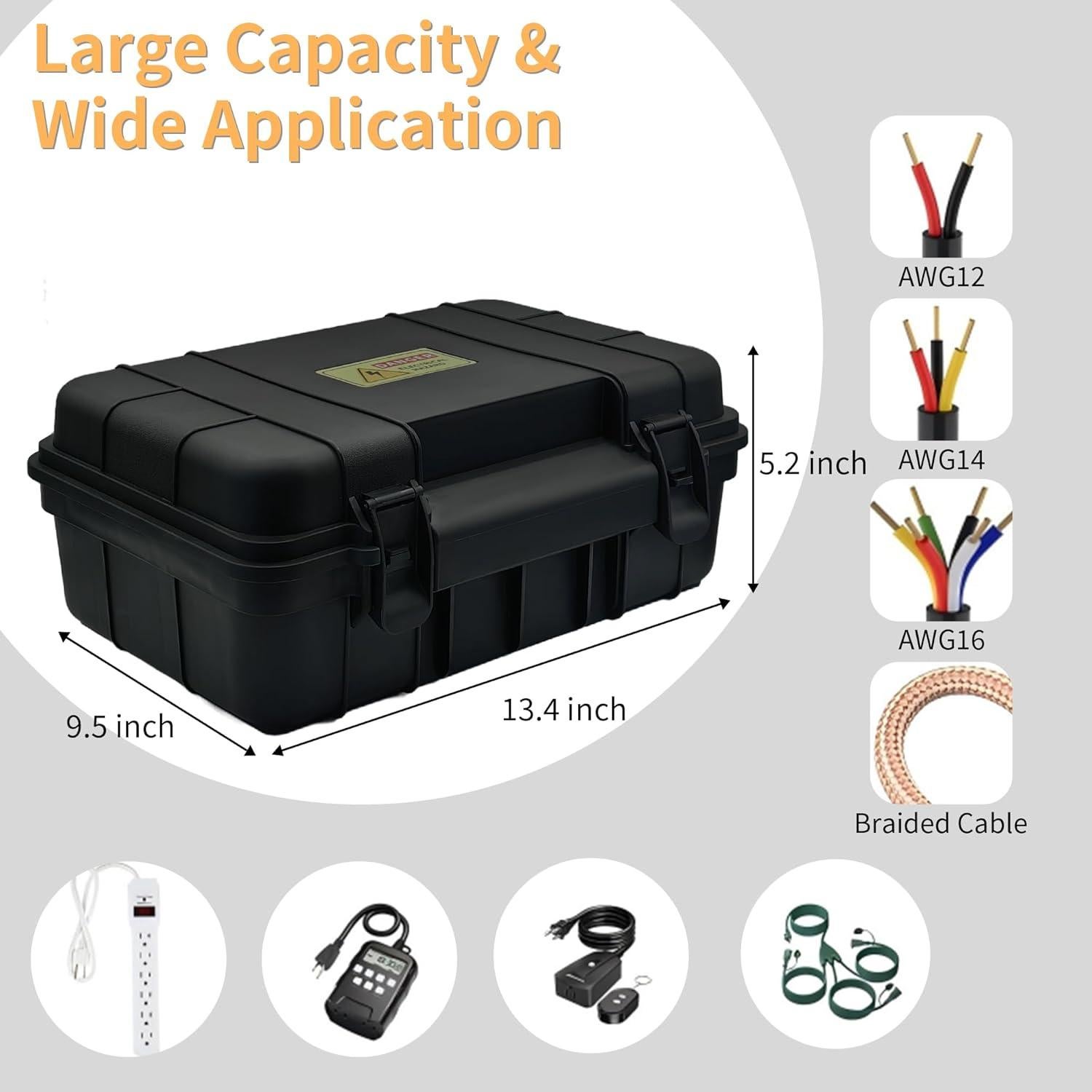 Caja Eléctrica Exterior Grande Paxboxtech IP54 34x24x13 cm