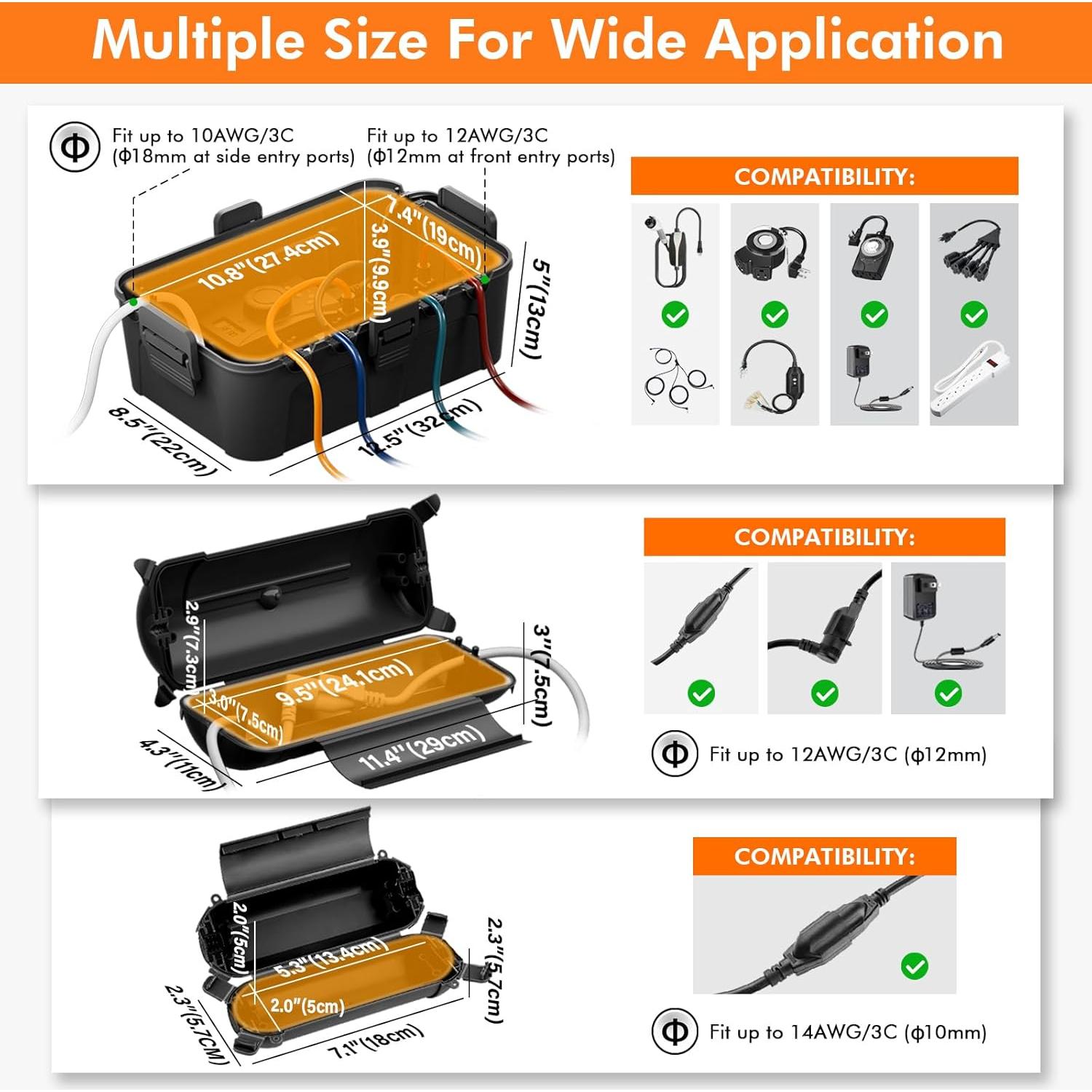 Cubierta de Seguridad para Cables Restmo 2 Paquete IP44 Negra