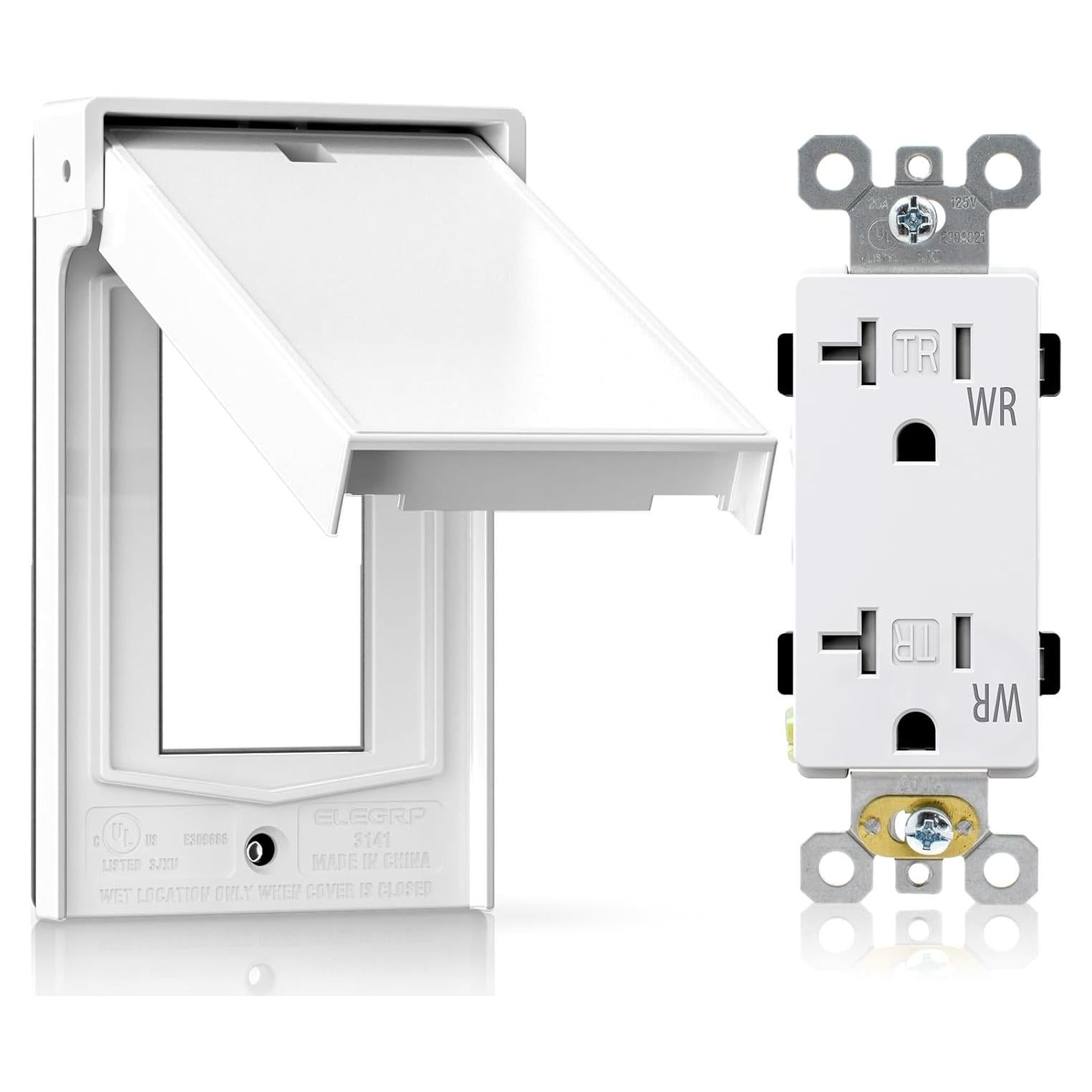 Toma de Pared Exterior ELEGRP 20A 125V Resistente Climas