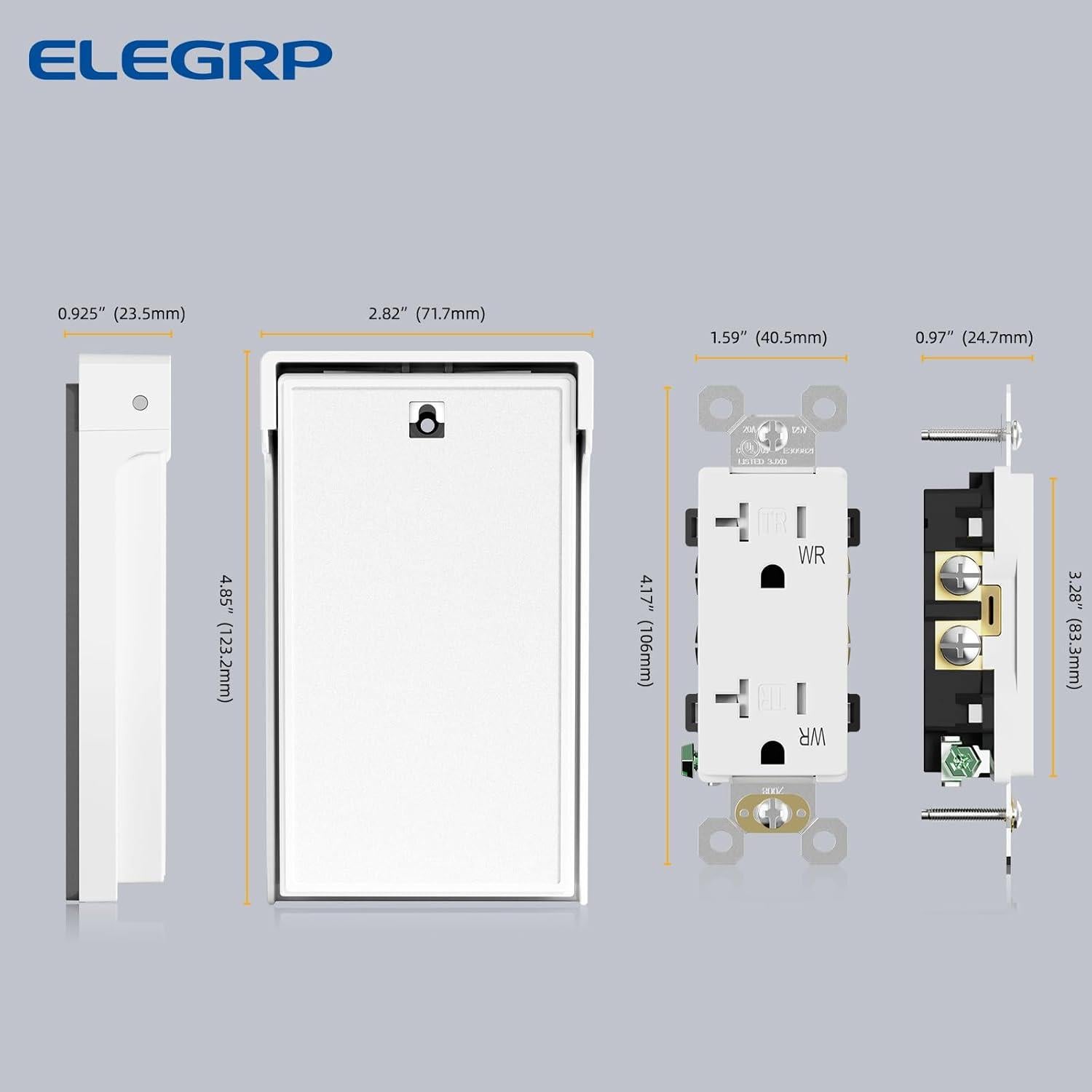 Toma de Pared Exterior ELEGRP 20A 125V Resistente Climas