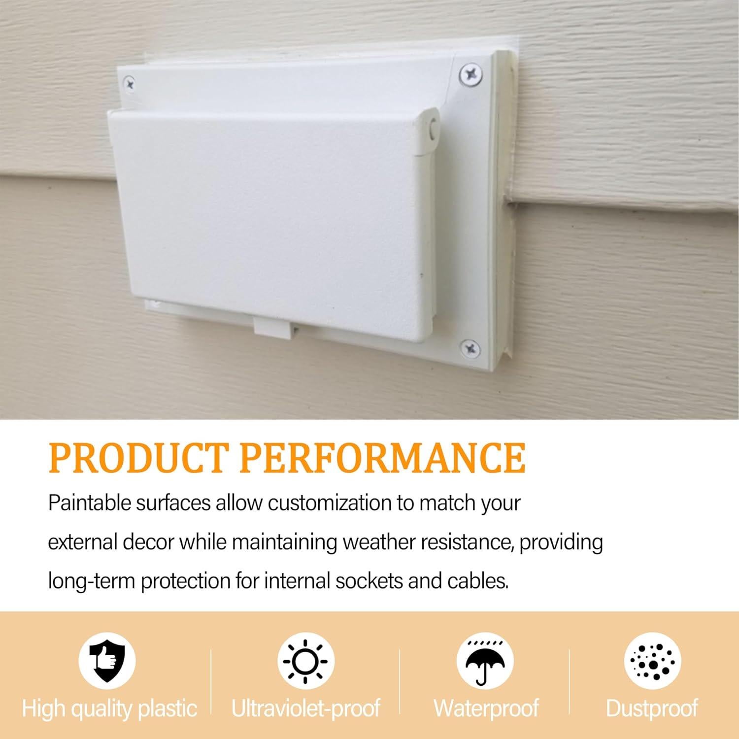 Cubierta Eléctrica Exterior TOKDOOT DBHW-1 Tipo 3R Blanca