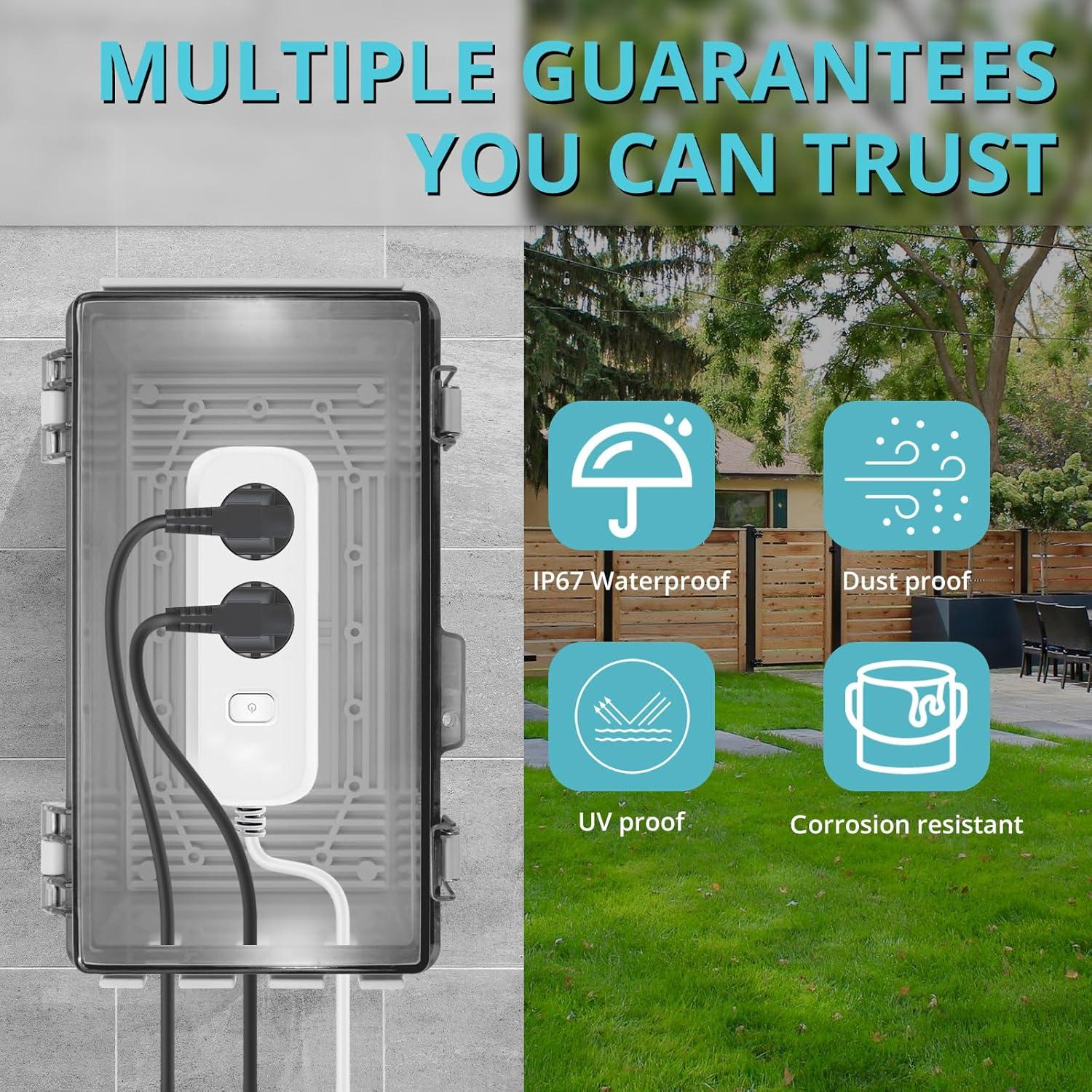 Caja eléctrica exterior impermeable XGGYA 22.86x12.7x10.92 cm