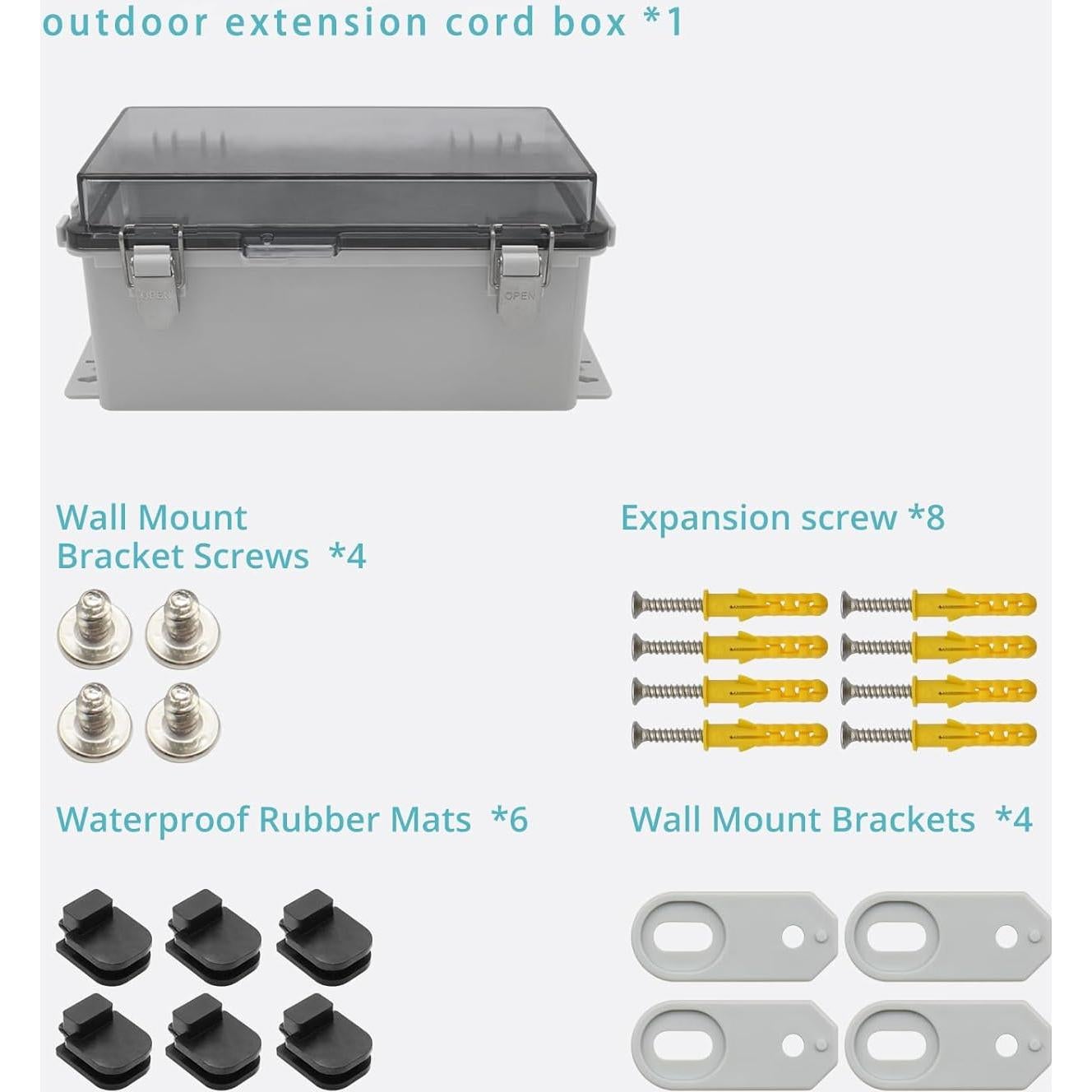 Caja eléctrica exterior impermeable XGGYA 22.86x12.7x10.92 cm