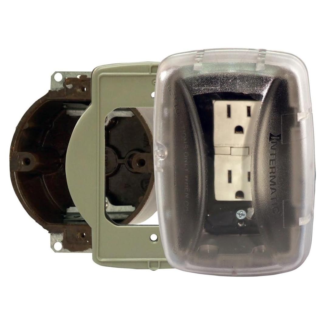 Caja Redonda Exterior Intermatic WP3103C 1 Gang Transparente