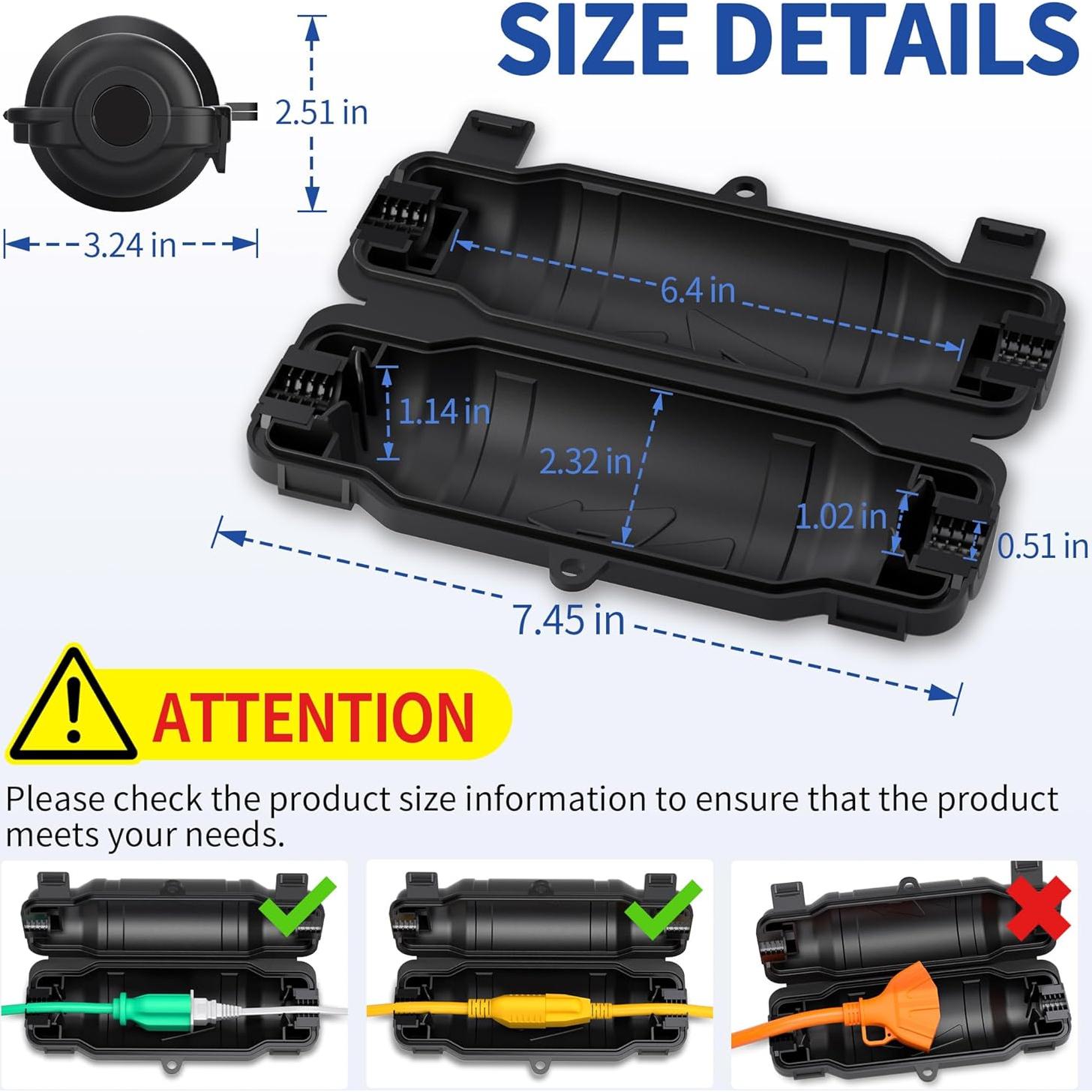 Paquete de 3 Cubiertas de Seguridad CISMORVEX para Cables
