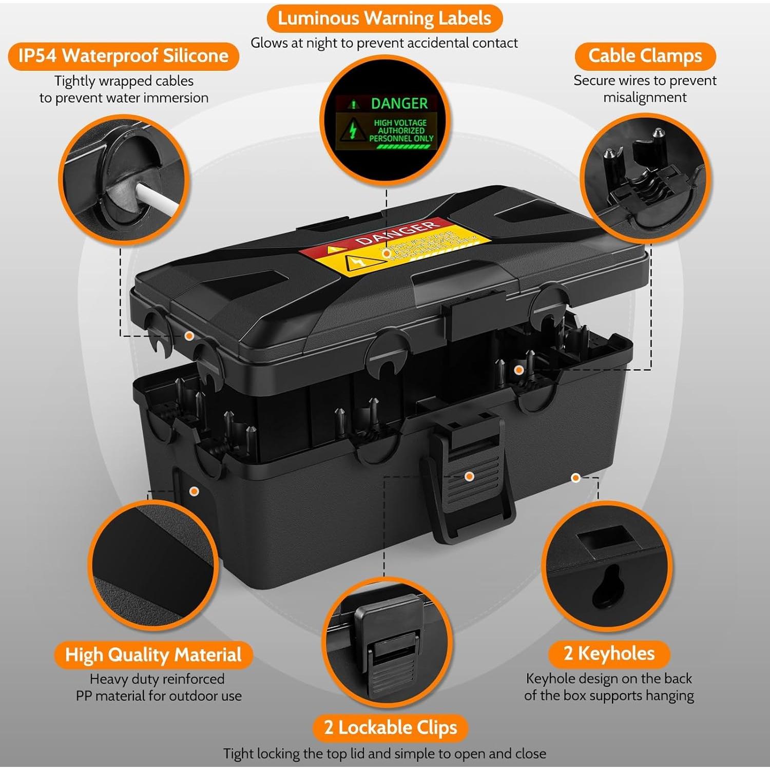 Caja Eléctrica Exterior Wowbox Mediana IP54 26.2x15.2cm 6 Entradas