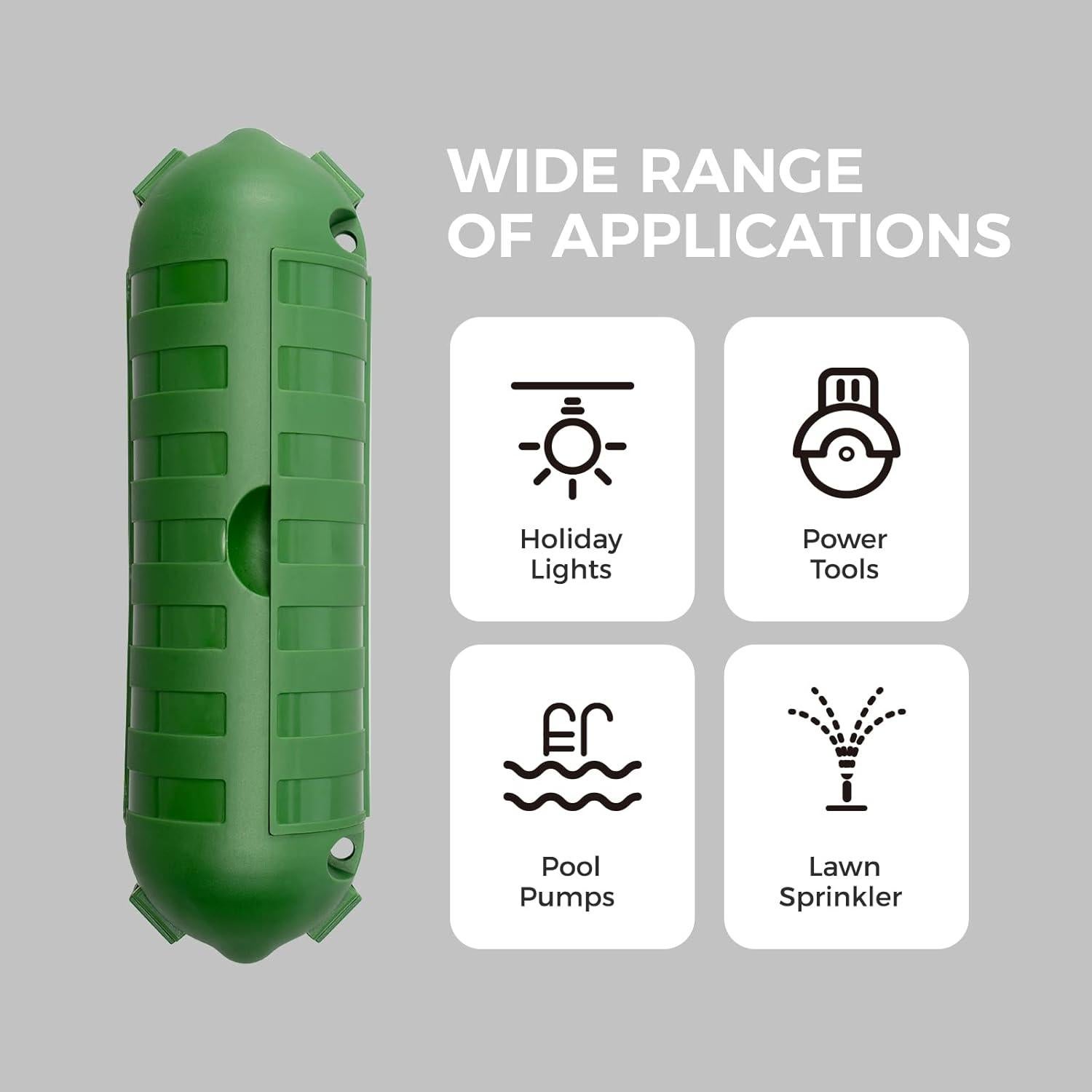 Cubierta de Cable de Extensión Exterior Welkin Verde IP44
