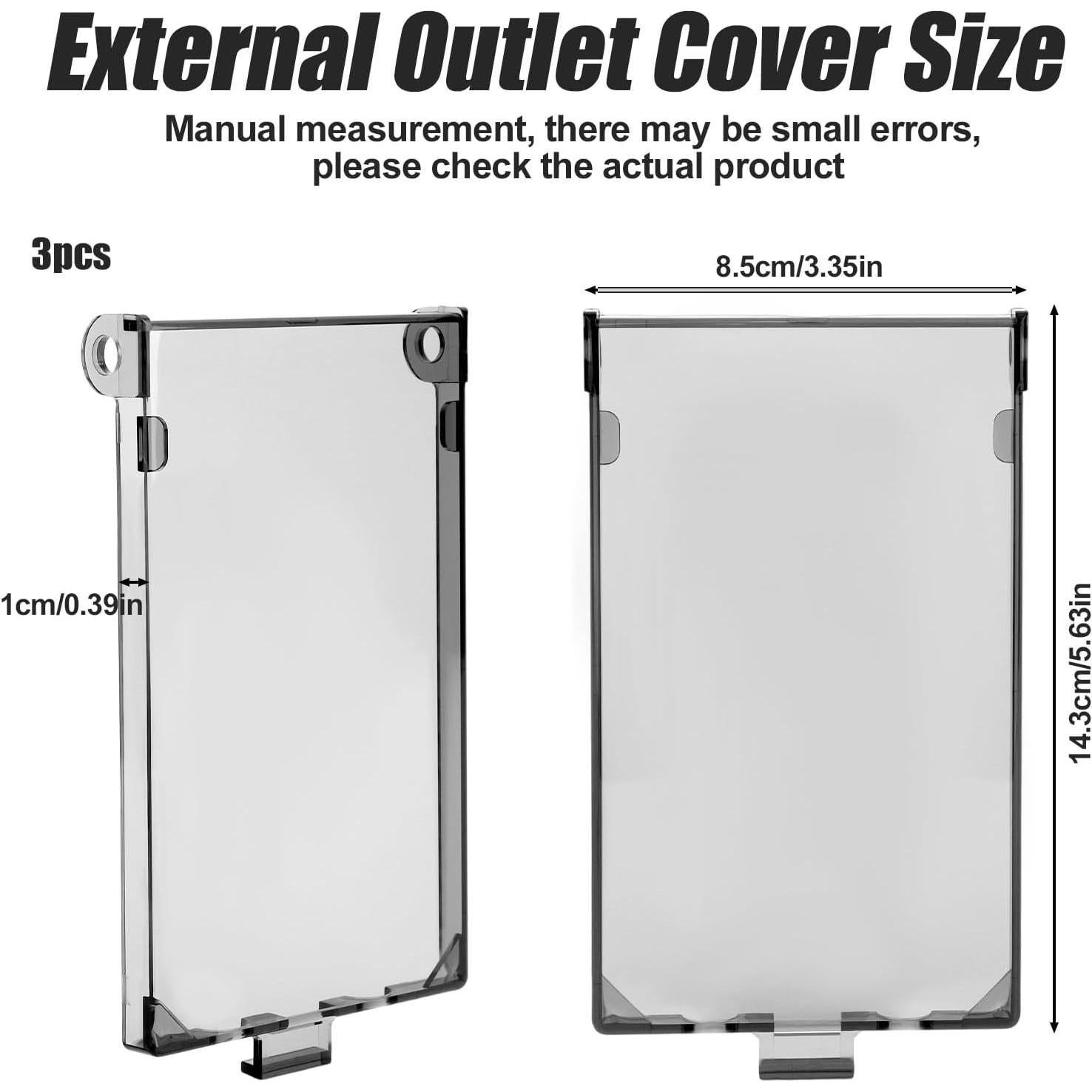 3 Piezas Cubierta de Salida Exterior Lasuroa Tipo 3R 14.3x8.5cm