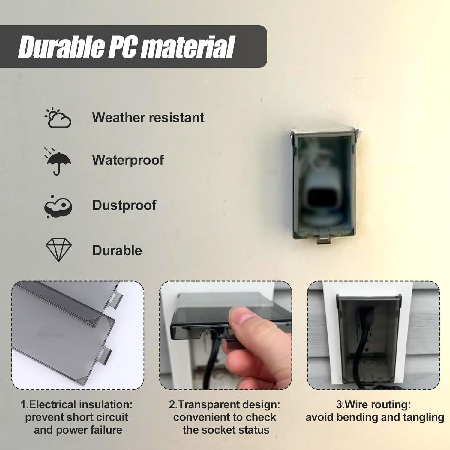 3 Piezas Cubierta de Salida Exterior Lasuroa Tipo 3R 14.3x8.5cm