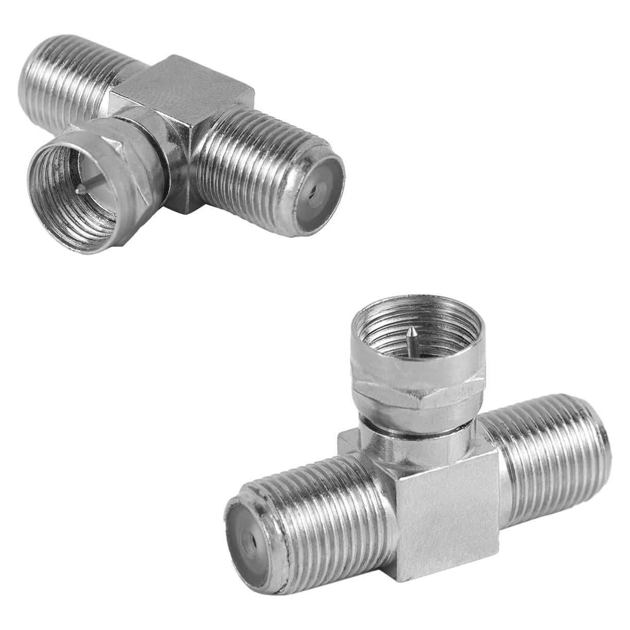 Divisor de Cable Coaxial 2 en 1 Aleación de Zinc 3 Vías