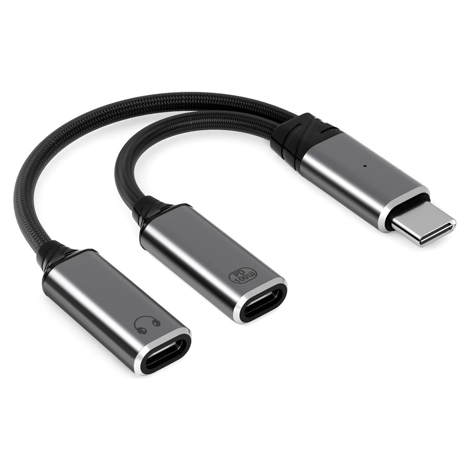 Adaptador USB C a Auriculares y Cargador 100W JBJBBG