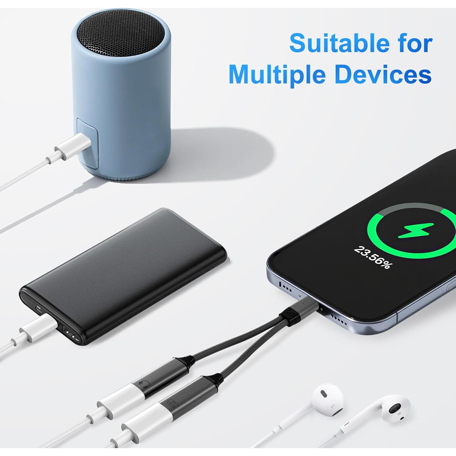 Adaptador USB C a Auriculares y Cargador 100W JBJBBG