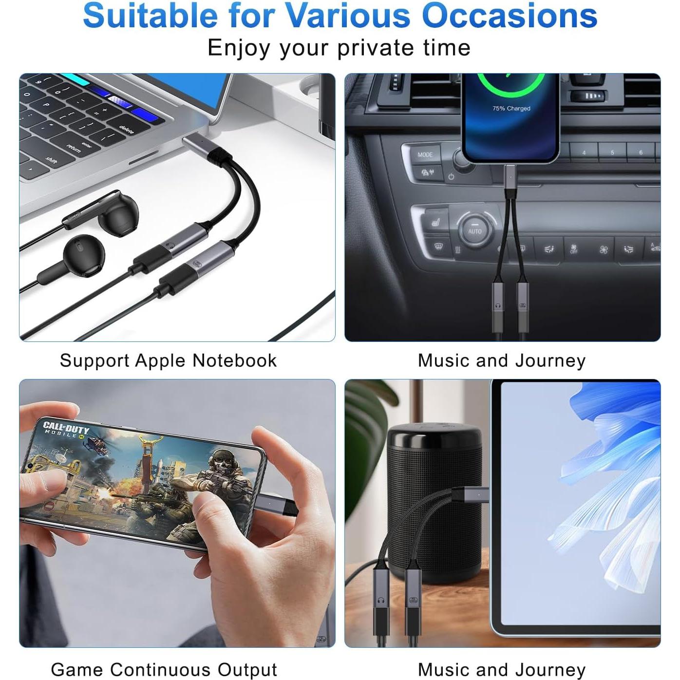 Adaptador USB C a Auriculares y Cargador 100W JBJBBG