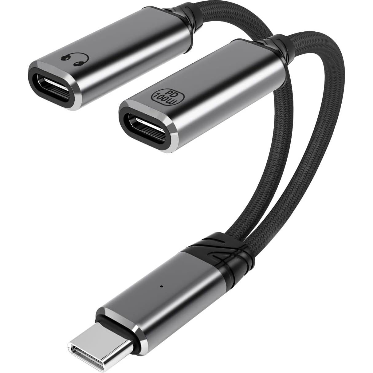 Adaptador USB C a Auriculares y Cargador 100W JBJBBG
