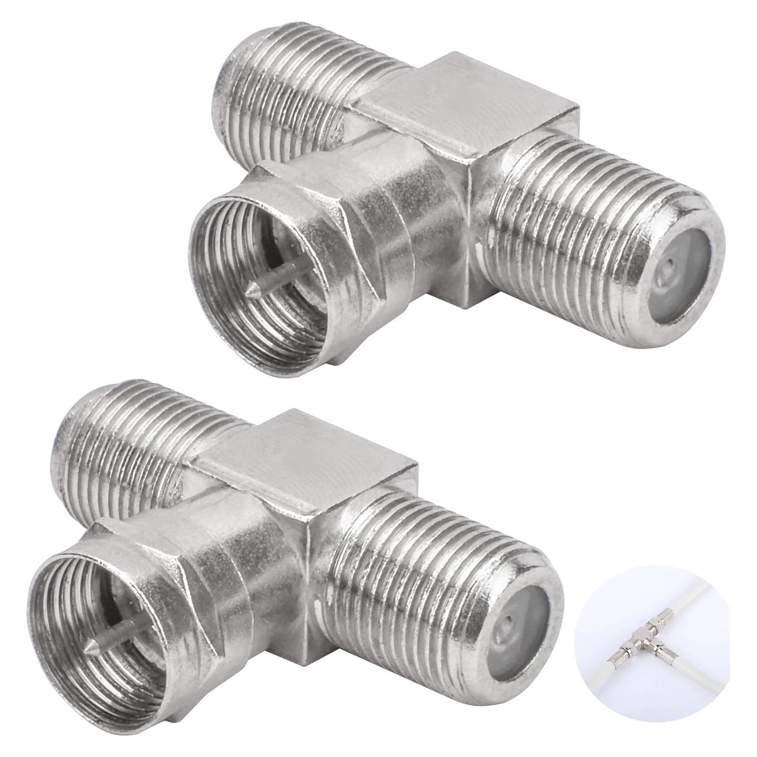 Divisor F Tipo 3 Vías Coaxial Sankoly 2-Pack 50 Ohm