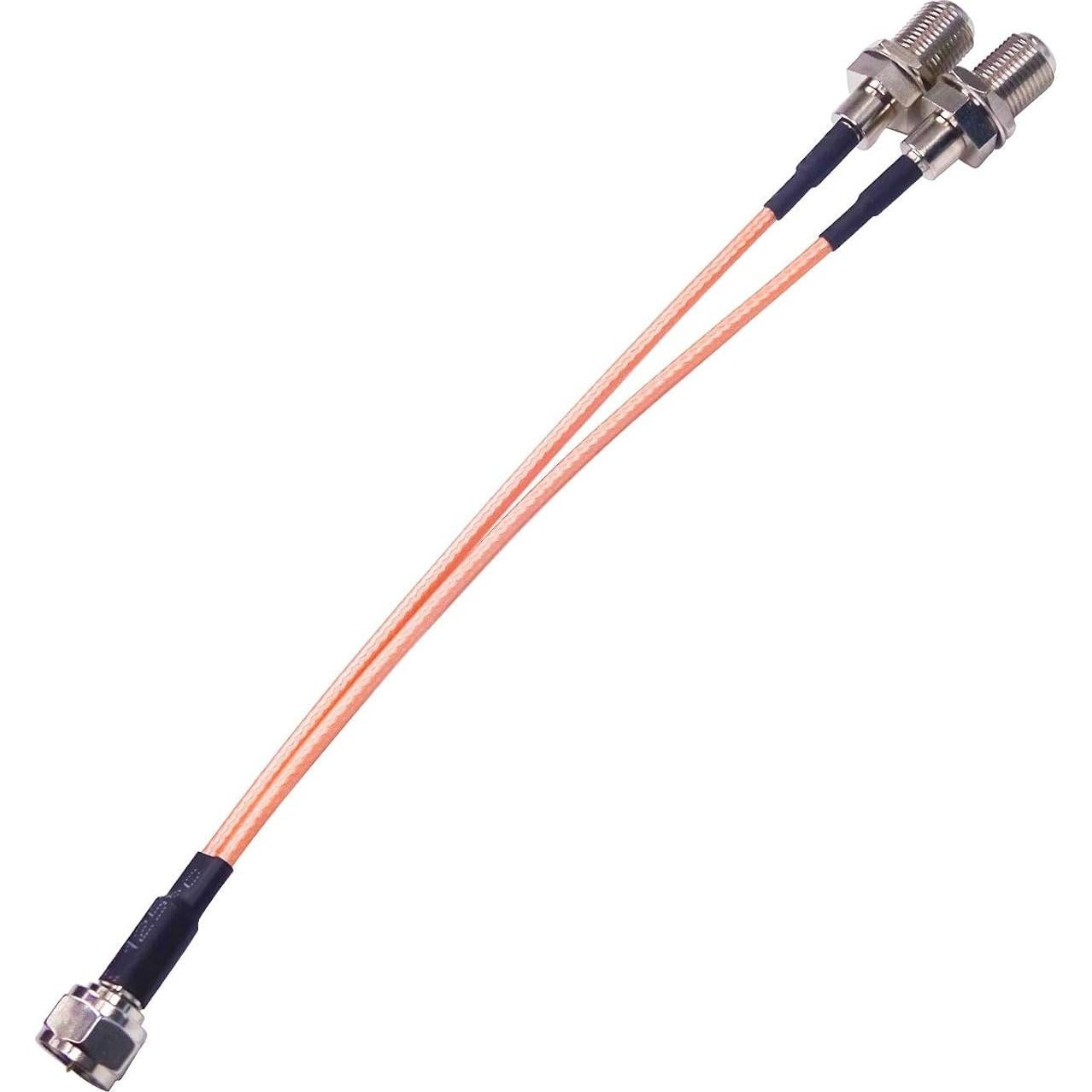 Divisor de Cable Coaxial F Macho a Doble F Hembra 19cm Goupchn