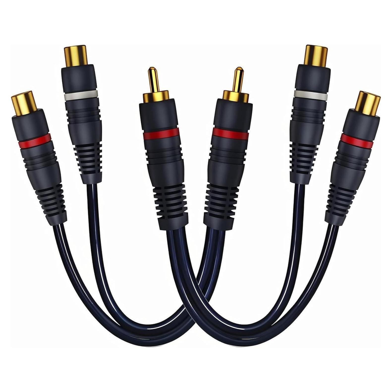 Divisor RCA 1 Macho a 2 Hembras CNHIDEE 0.2M Azul