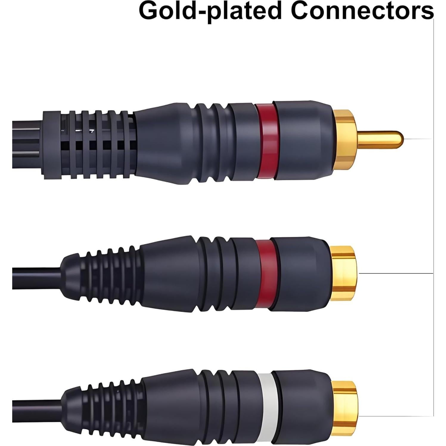 Divisor RCA 1 Macho a 2 Hembras CNHIDEE 0.2M Azul