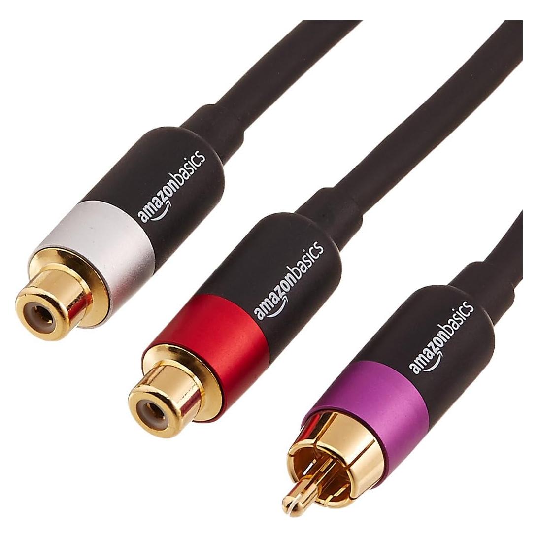Adaptador Y RCA Amazon Basics 30.4 cm 1 Macho 2 Hembras