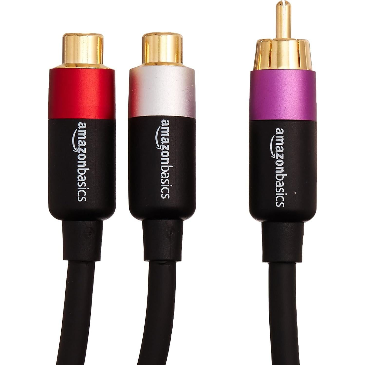 Adaptador Y RCA Amazon Basics 30.4 cm 1 Macho 2 Hembras
