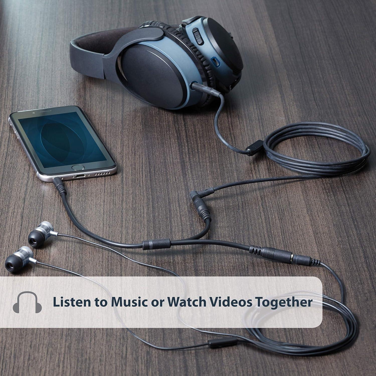 Cable de Extensión de Audio 3.5mm StarTech Divisor 1 a 2