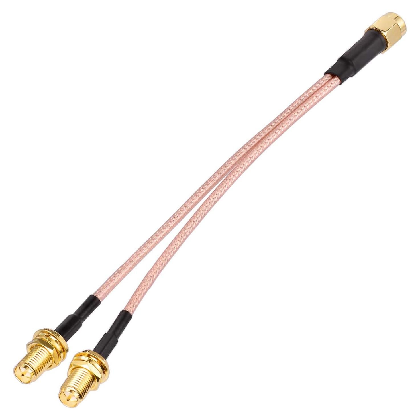 Cable divisor coaxial Superbat RP-SMA macho a doble hembra 15cm
