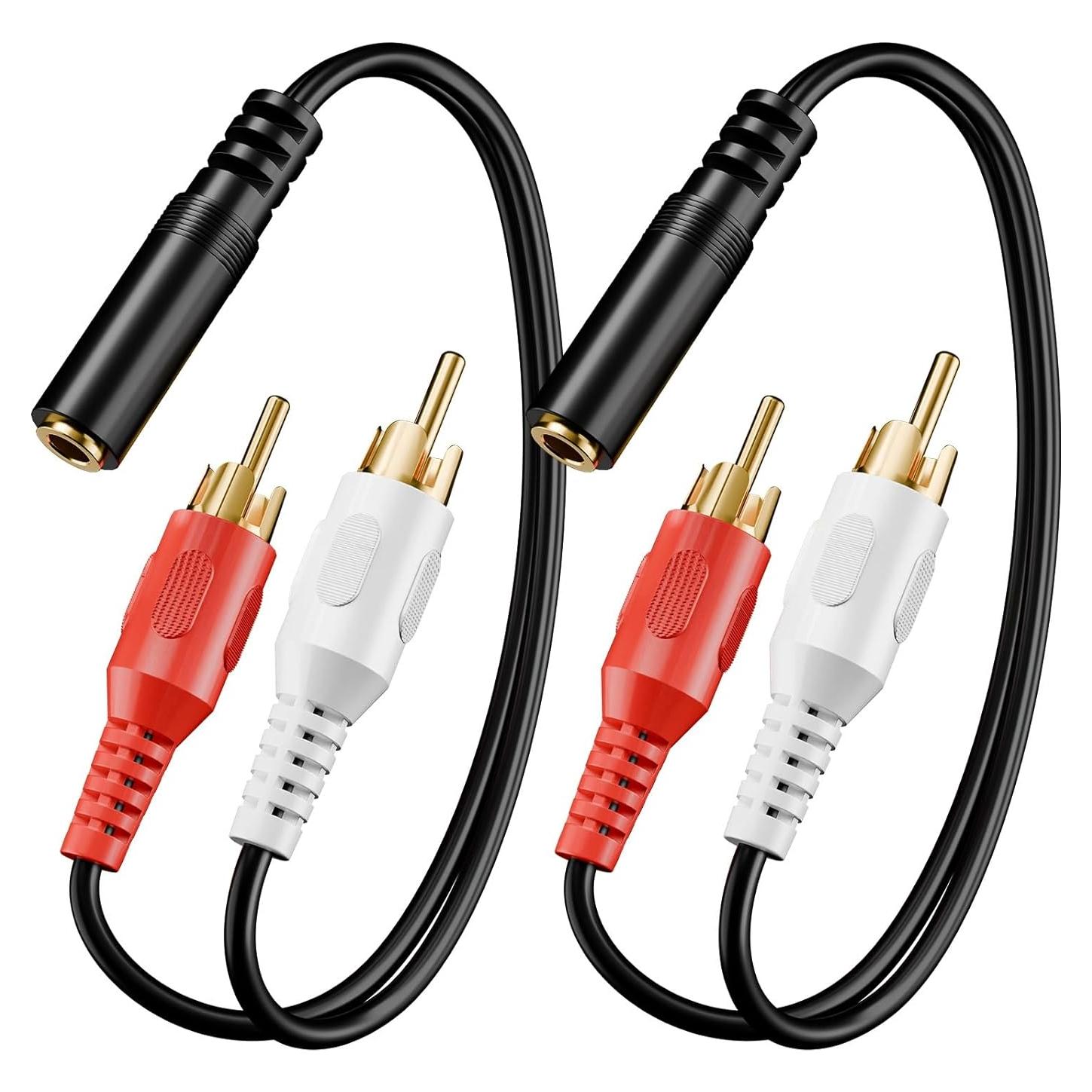 Adaptador Y de Audio Estéreo 3.5mm a 2 RCA VCE 20.32 cm