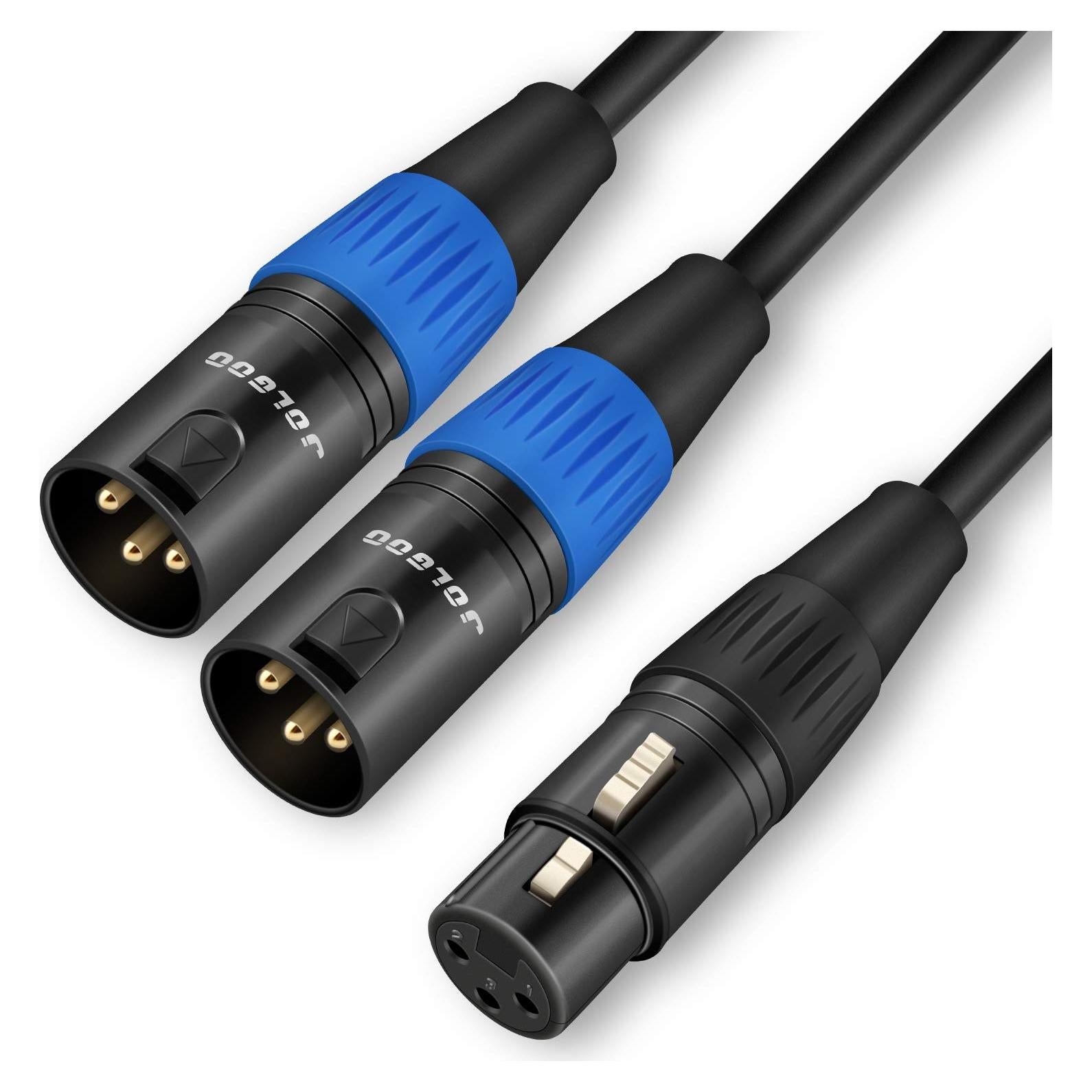 Cable divisor XLR JOLGOO hembra a 2 machos 0.49m