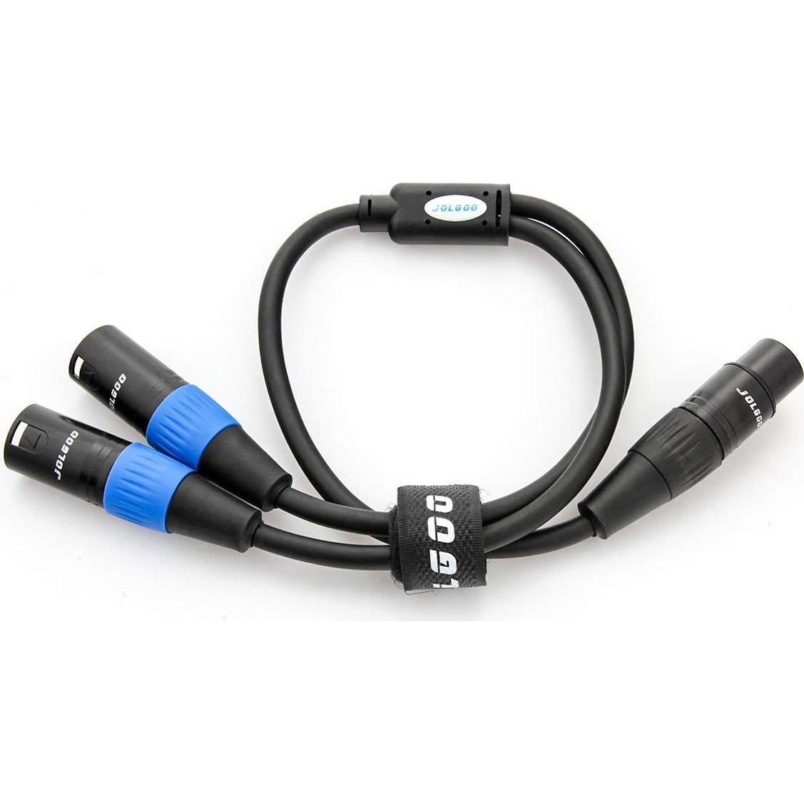 Cable divisor XLR JOLGOO hembra a 2 machos 0.49m