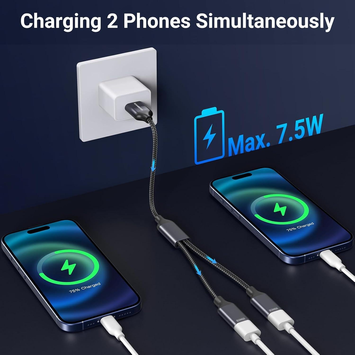 Divisor USB 1 a 2 Salidas KiWiBiRD para Carga y Datos