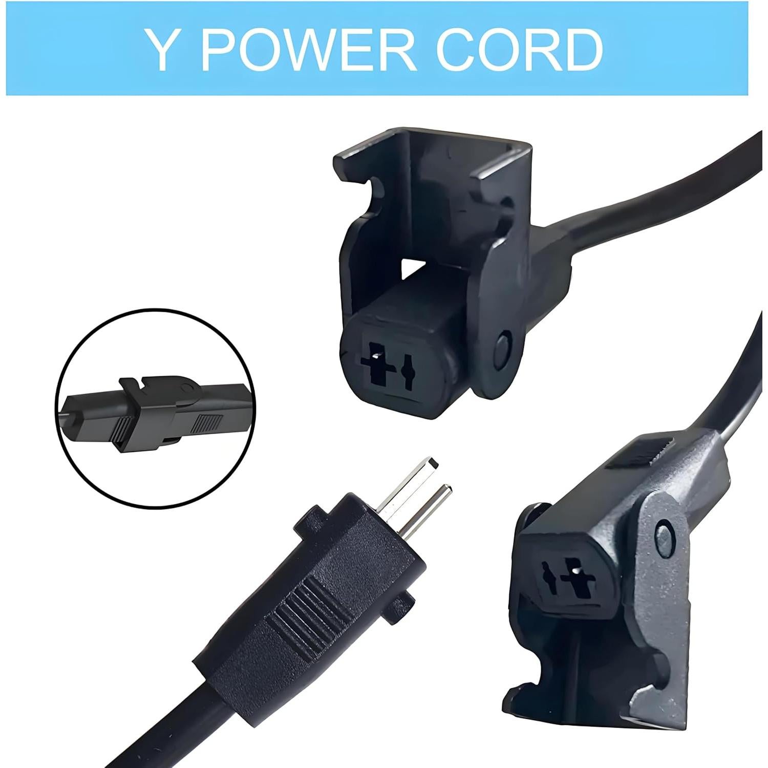 Cable Y de Poder Divisor 2 Metros GZL para Sillones Eléctricos