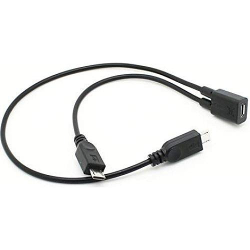 Cable Divisor Y Micro USB 1 a 2 CY 20.5 cm Carga Doble